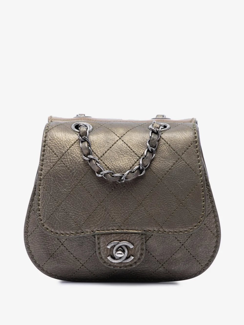 2013-2014 Small Quilted Calfskin Coco Twin Flap crossbody bag