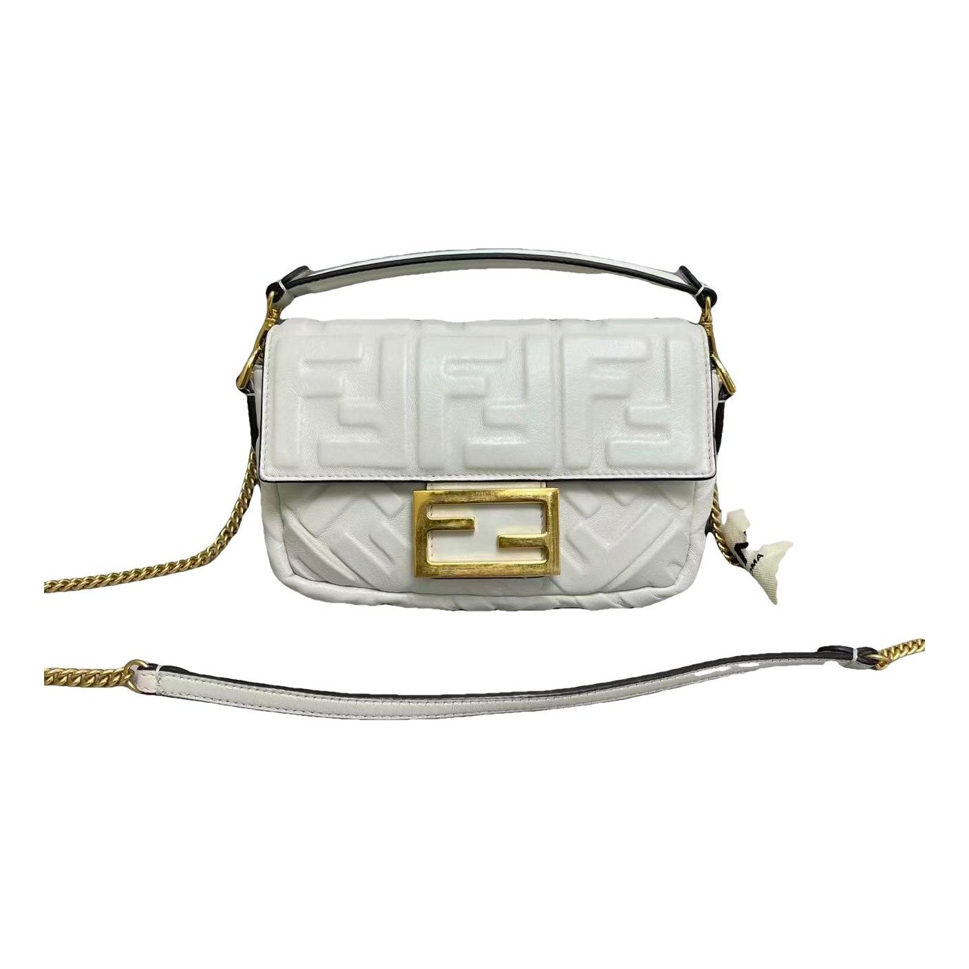 Baguette Chain Midi leather handbag