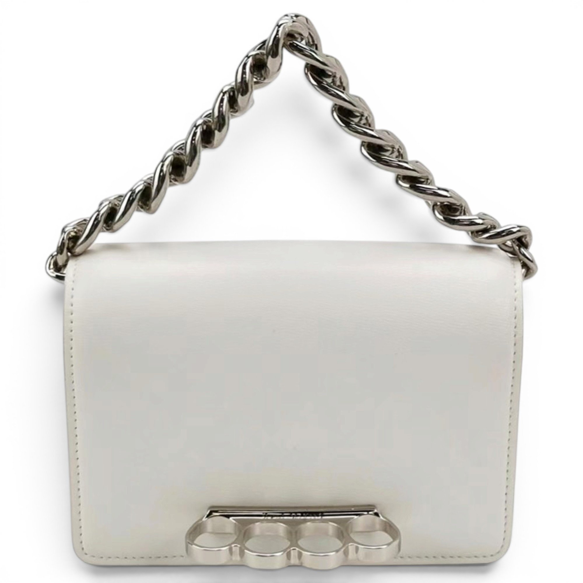 Knuckle leather handbag