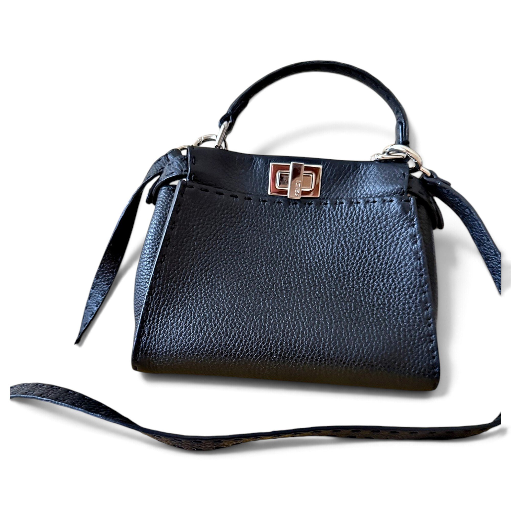 Peekaboo leather handbag