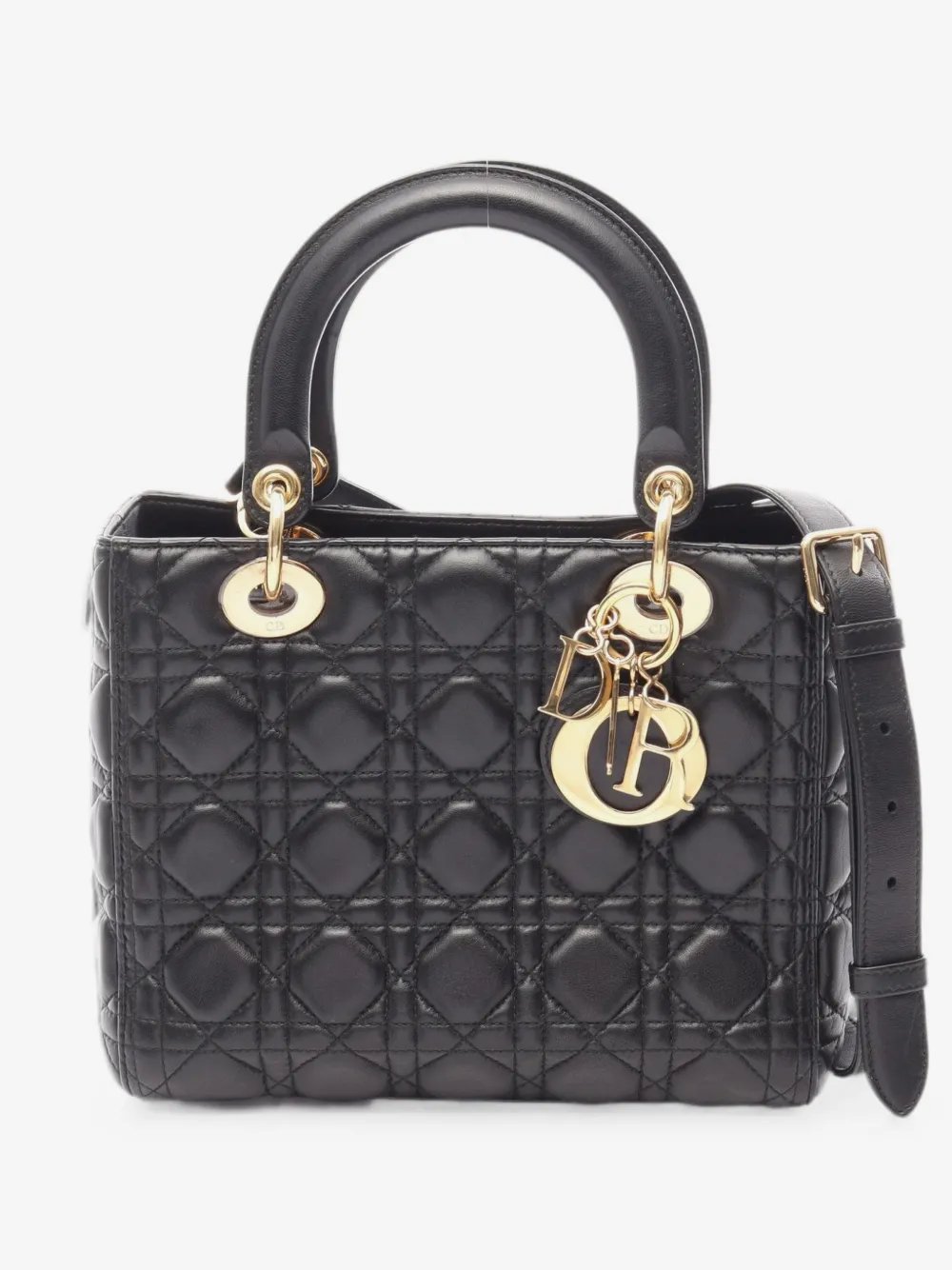 2000s Lady Dior two-way Cannage tote bag