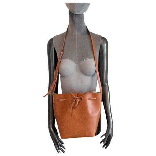Bucket leather tote