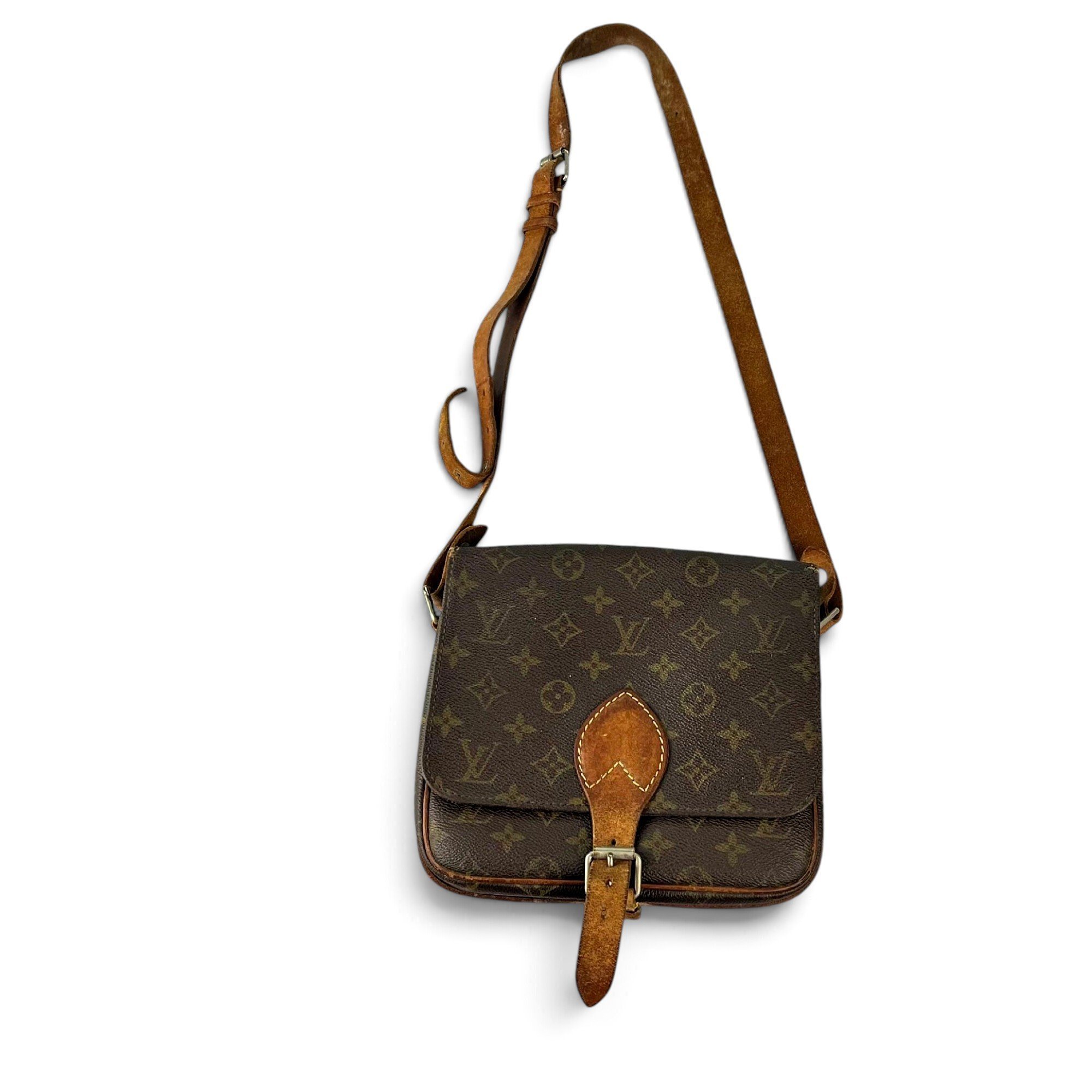 Cartouchière leather crossbody bag