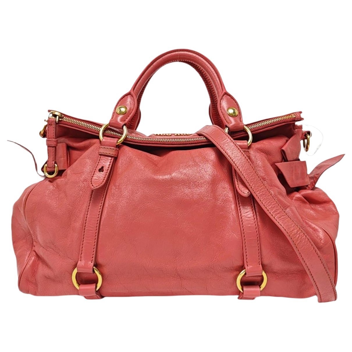 Bow bag leather crossbody bag