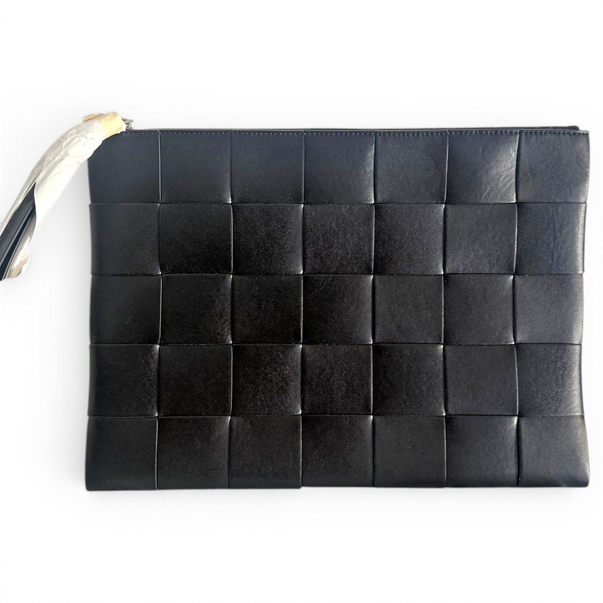 Leather clutch bag