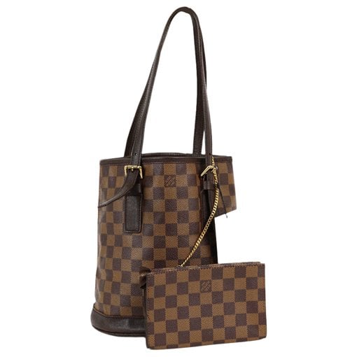 Bucket leather handbag