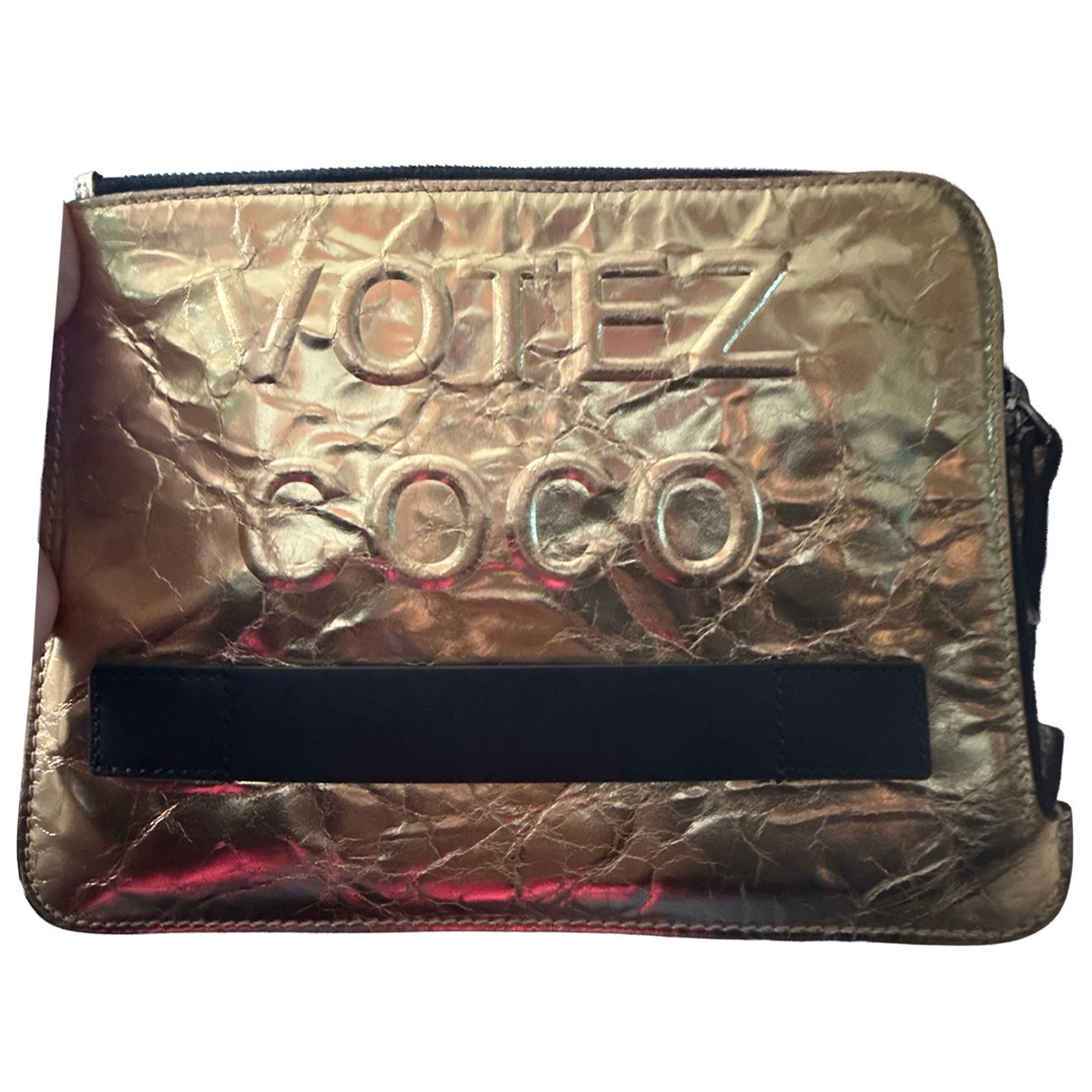 Leather clutch bag