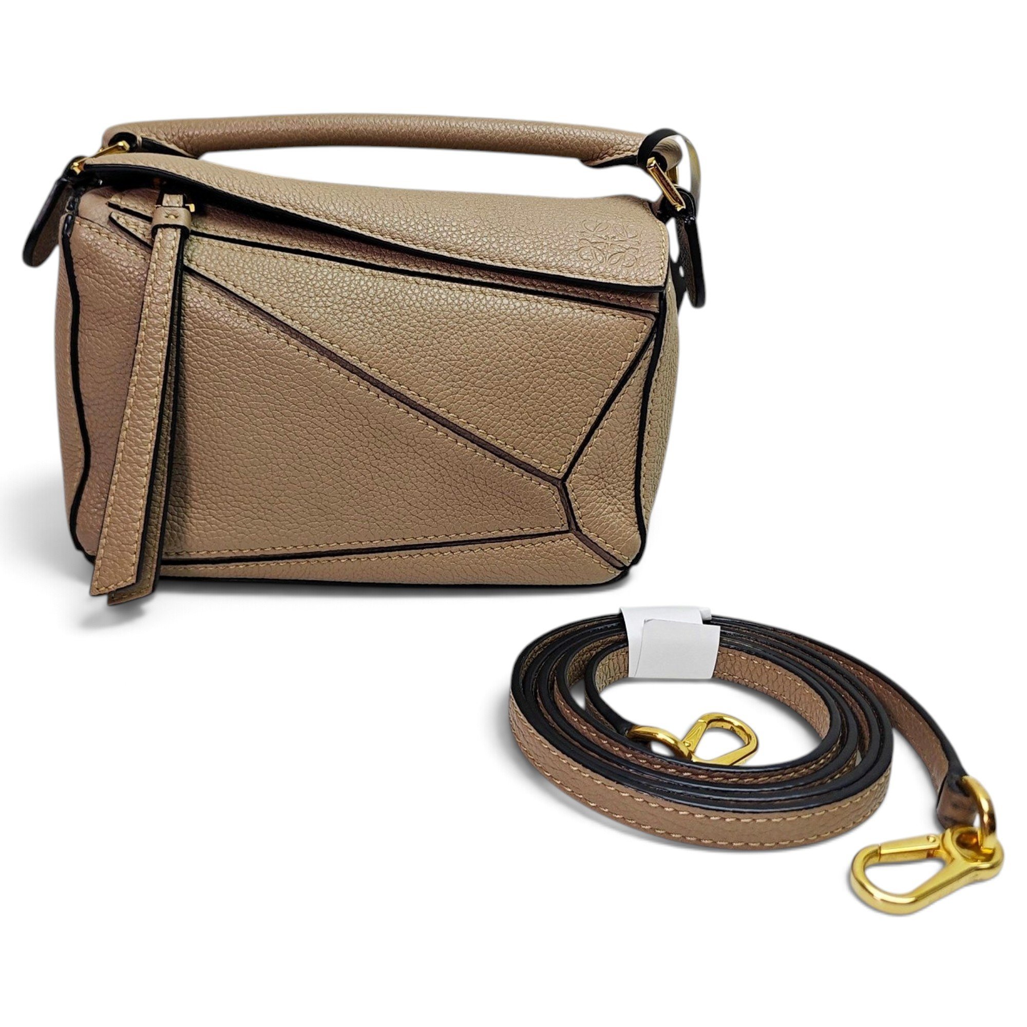 Puzzle leather crossbody bag