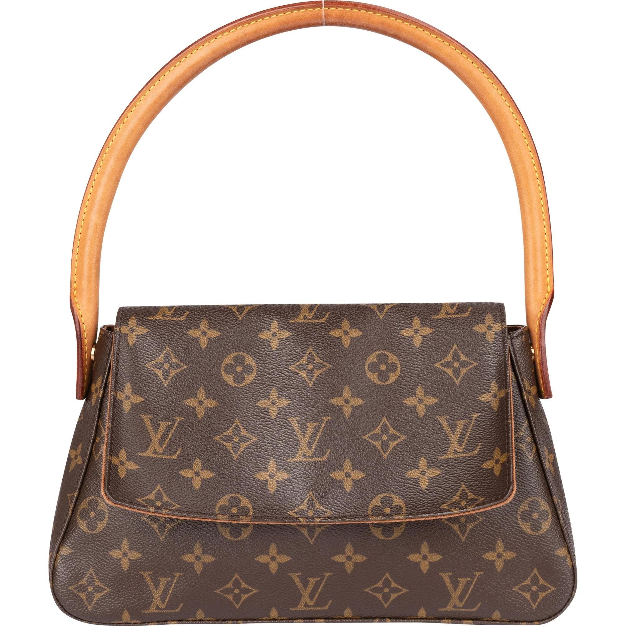 Looping leather handbag