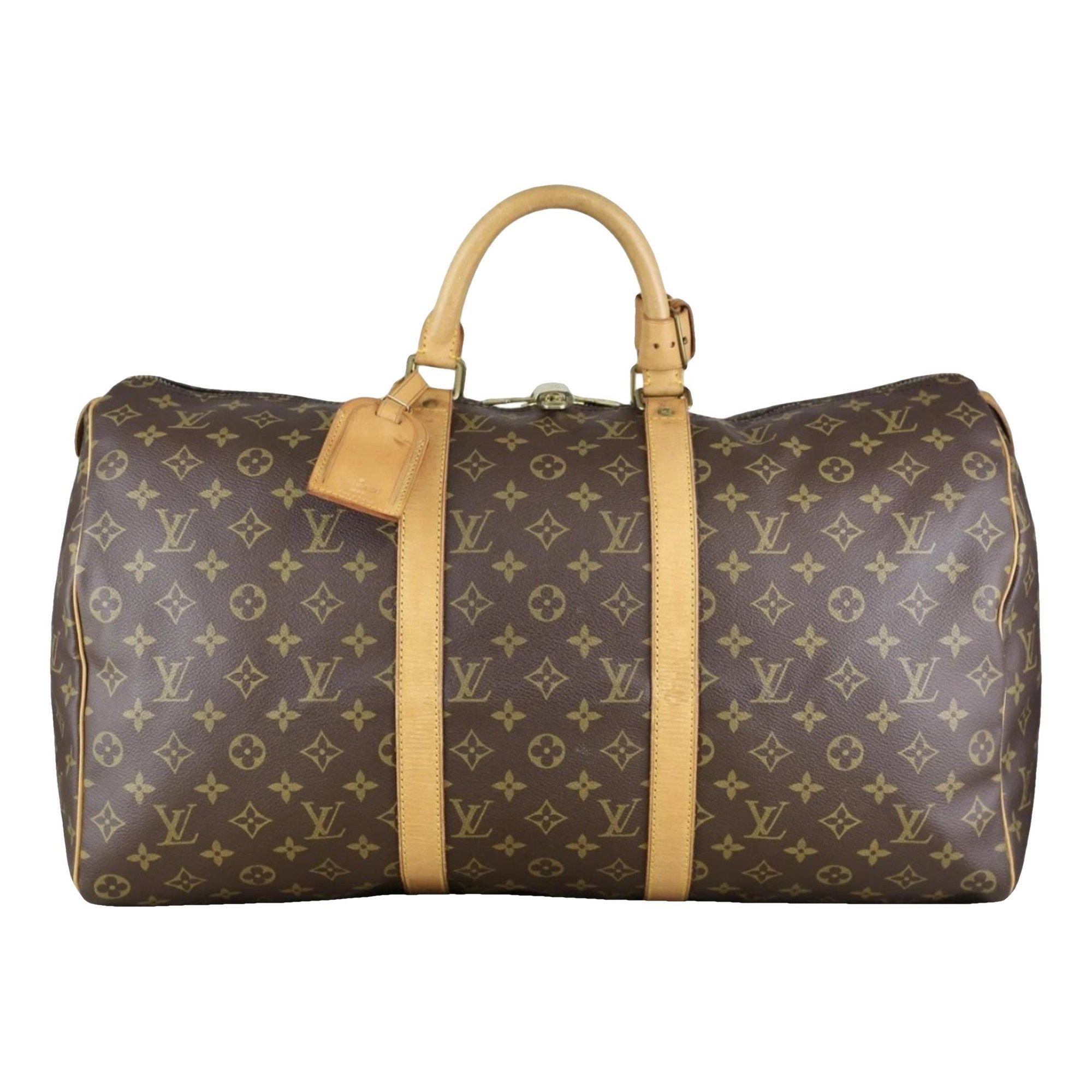 Keepall leather travel bag