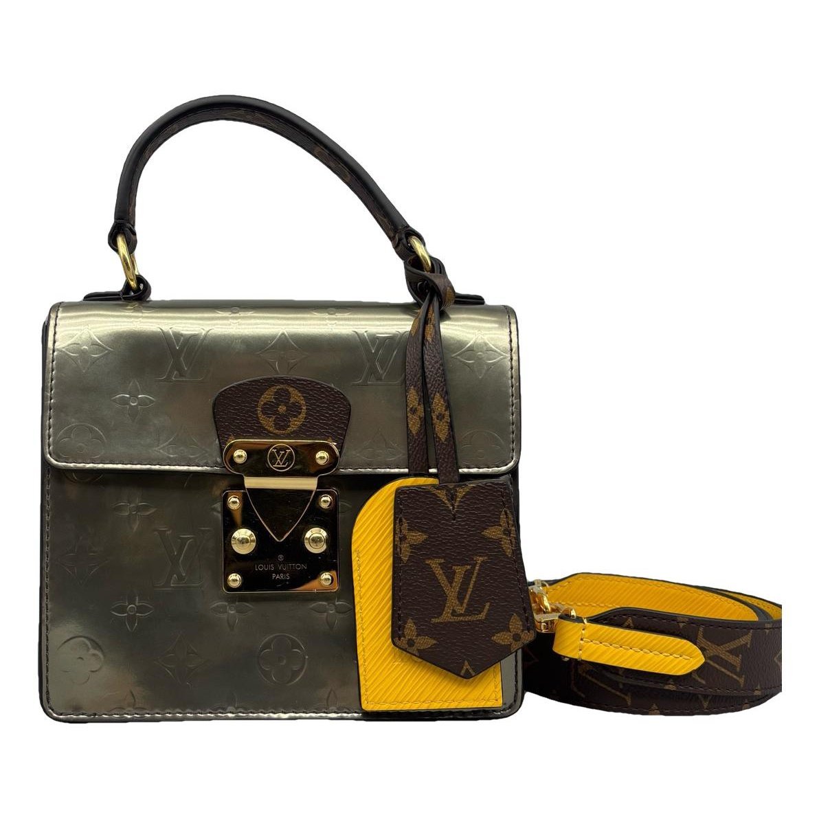 Spring street patent leather handbag