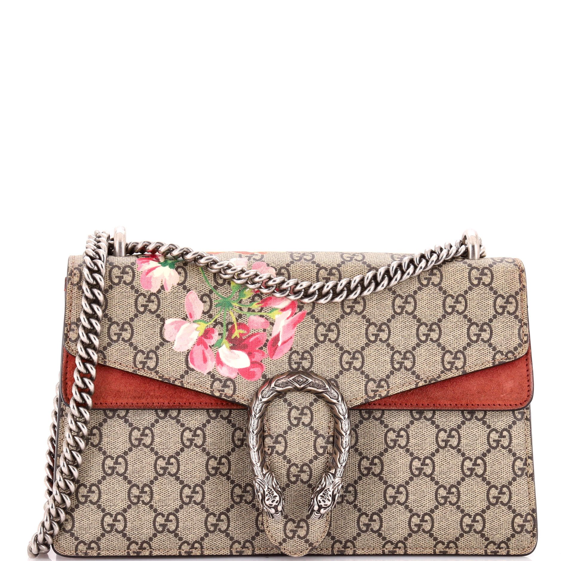 Dionysus Bag Blooms Print GG Coated Canvas Small