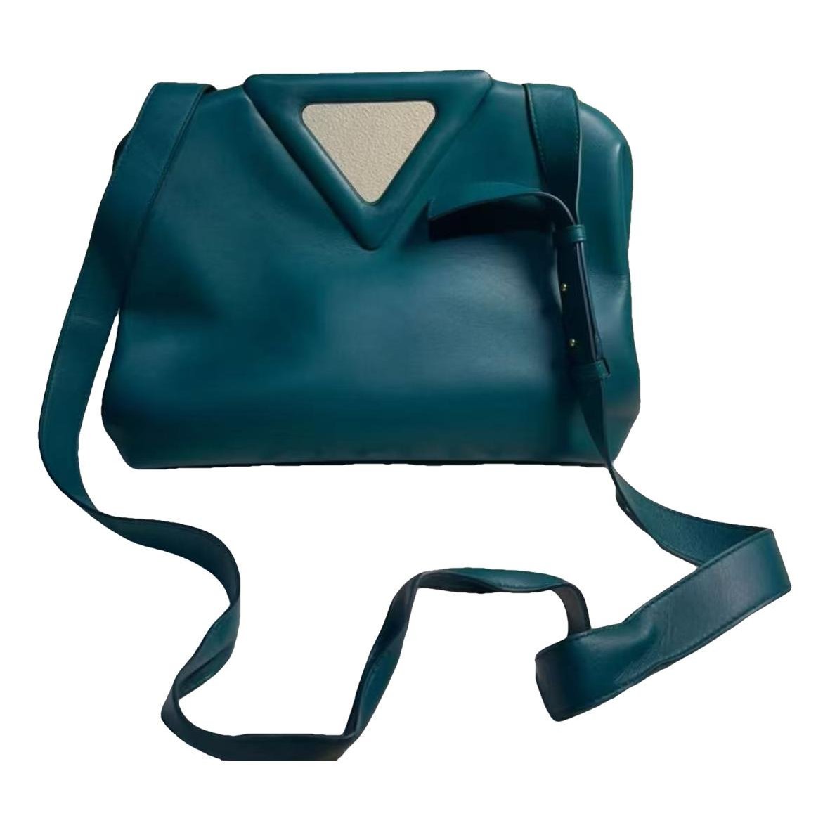 Point leather handbag