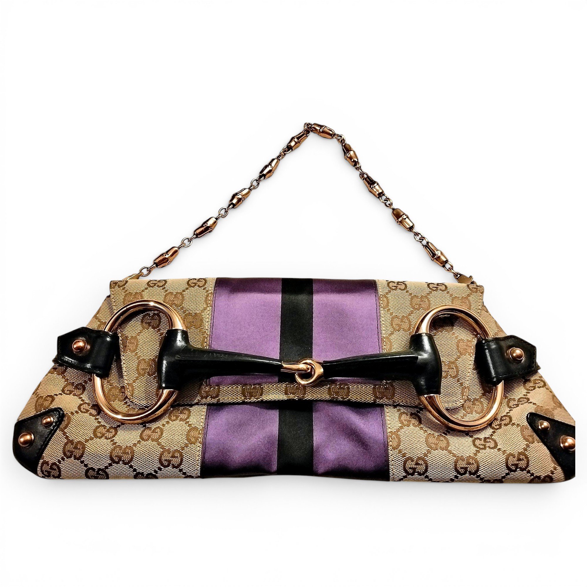 Horsebit Chain cloth handbag