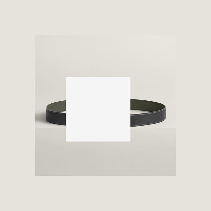 H Twist Belt Buckle & Reversible Leather Strap 32 MM