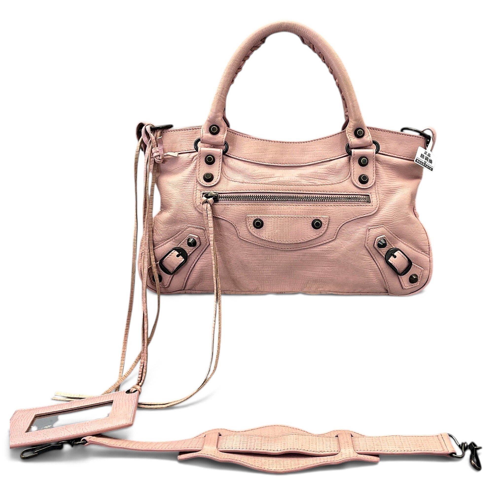 City leather handbag