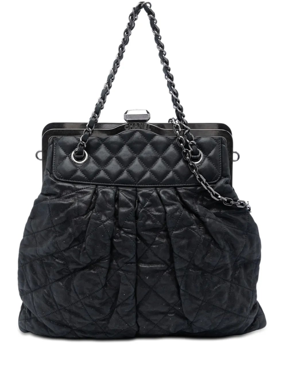 2010-2011 Quilted Iridescent Calfskin Chic Quilt Frame satchel