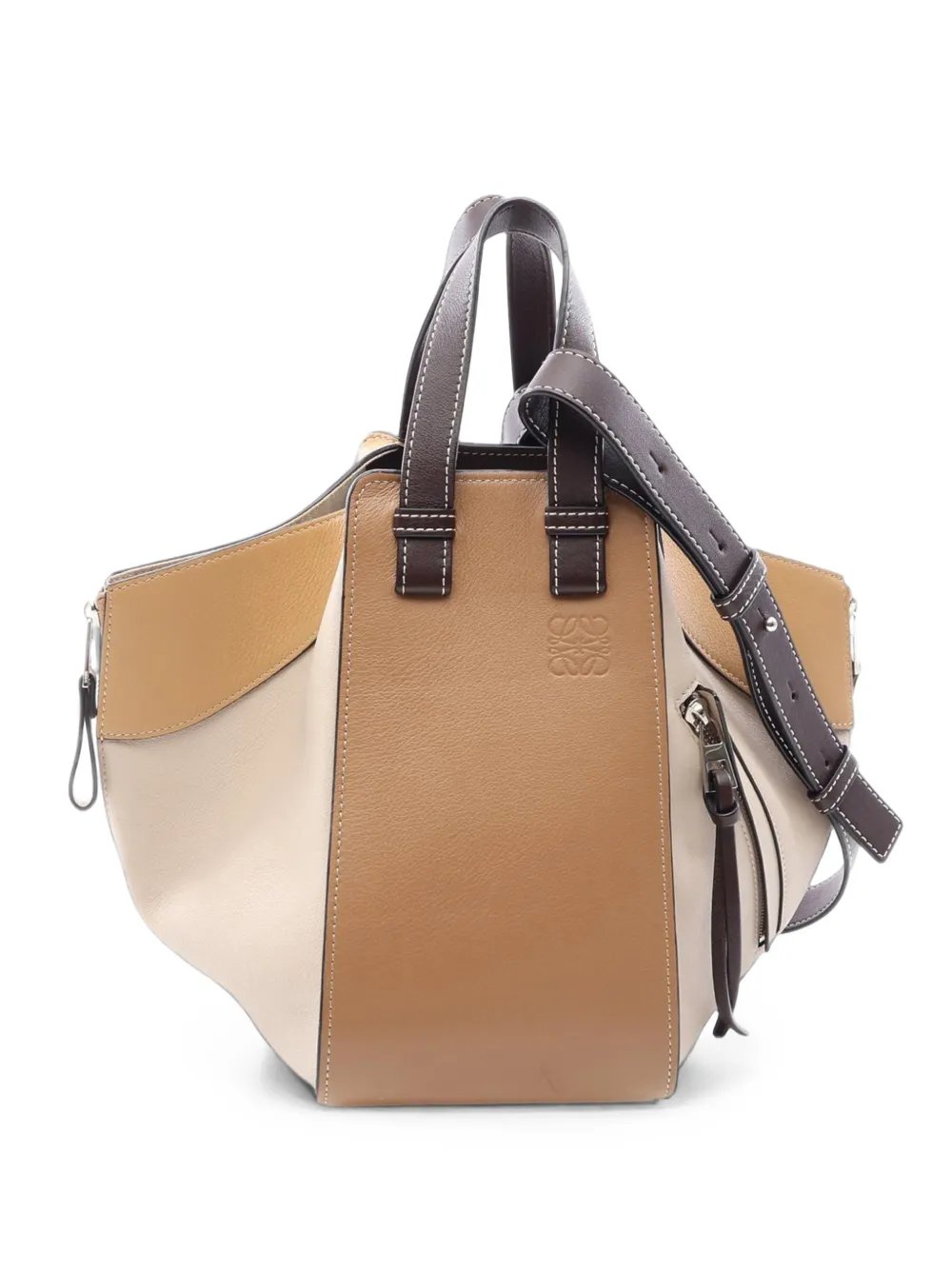 2010-2026 Small Tricolor Soft Grained Calfskin Hammock Bag satchel