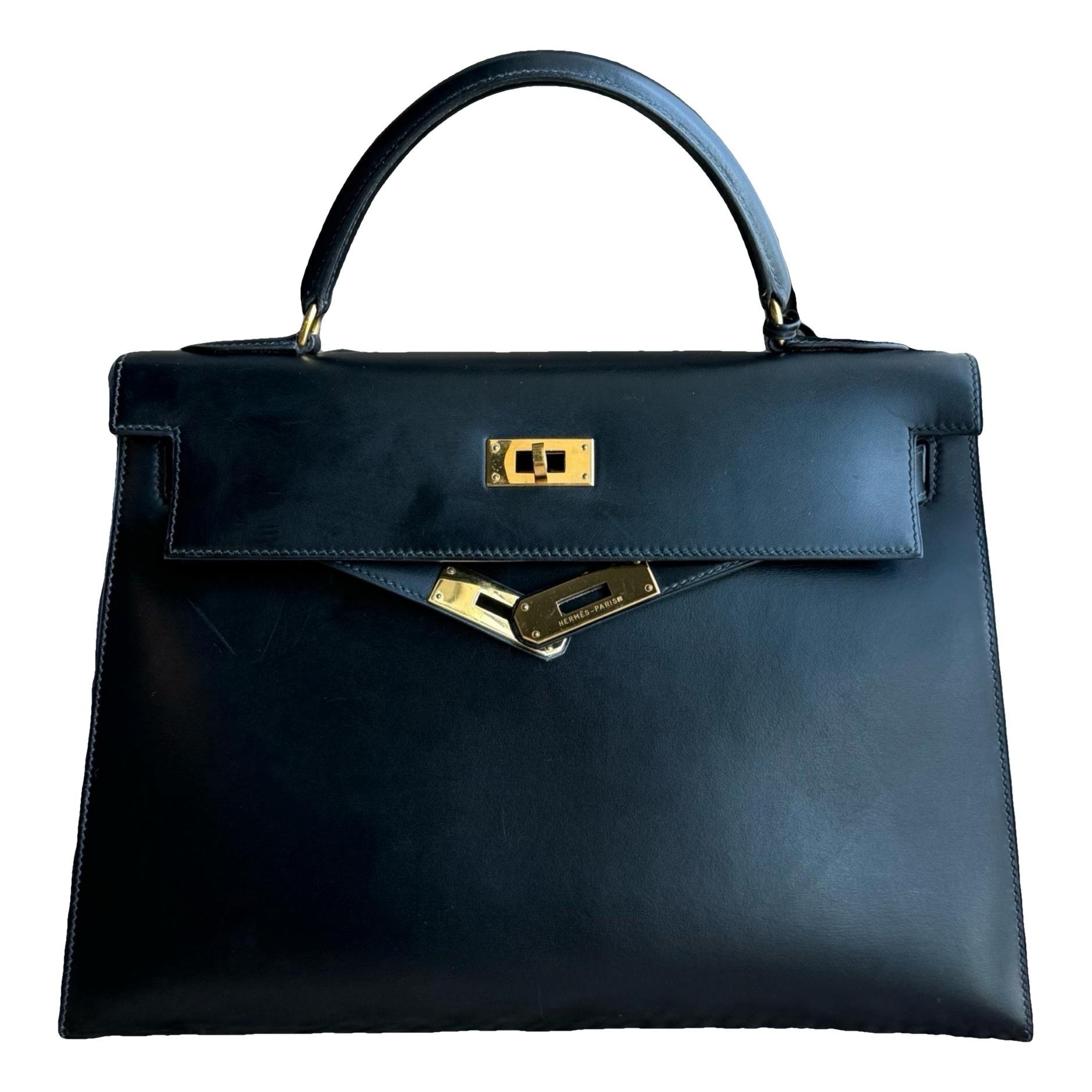 Hermes Kelly 32 Handbag Black