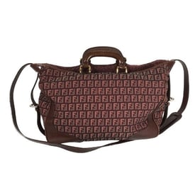Fendi Fendi Shearling Satchel Bordeaux