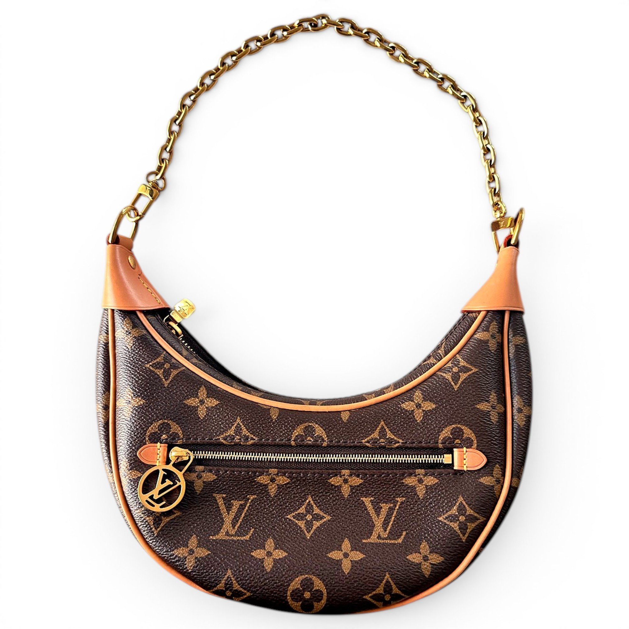 Loop leather handbag