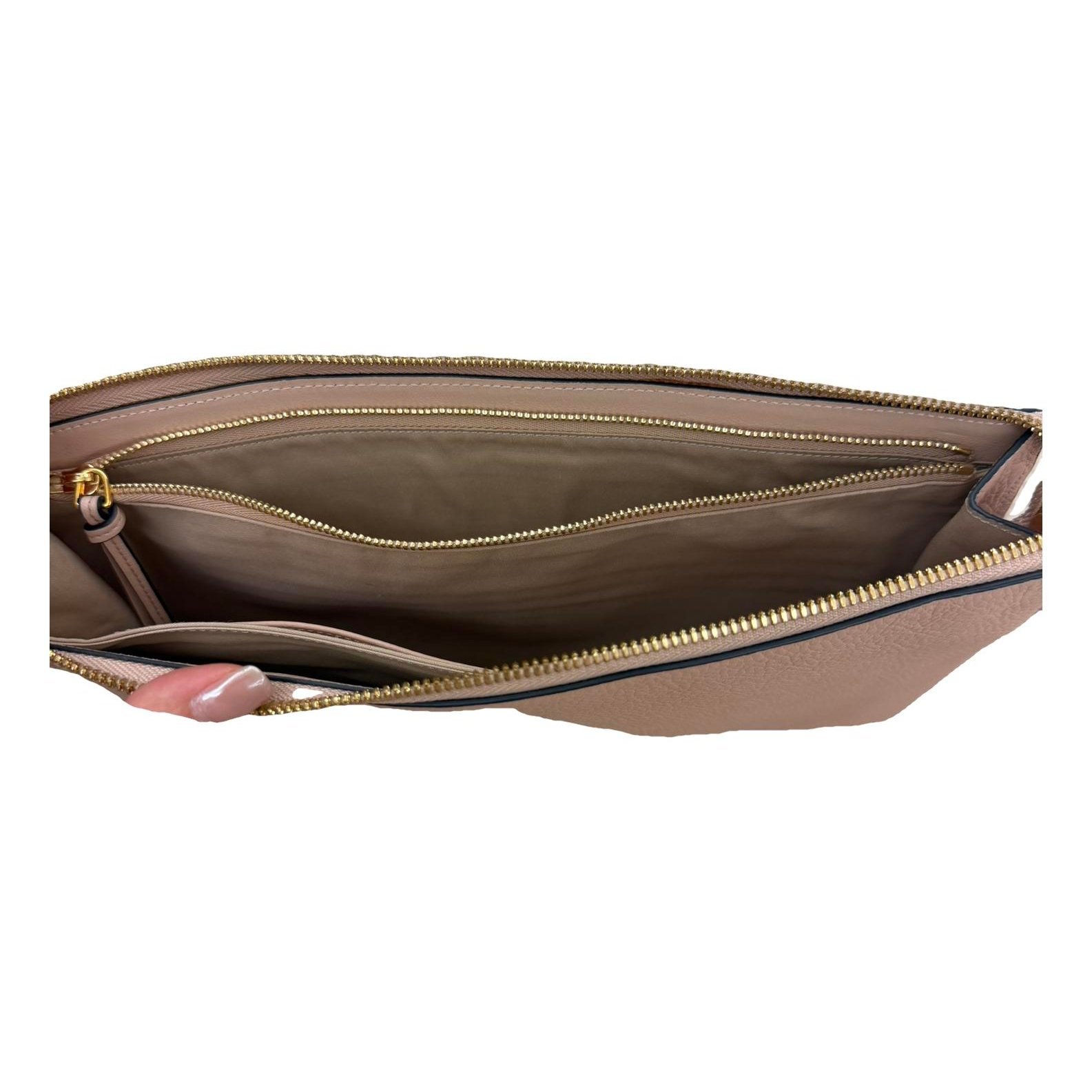 Leather clutch bag