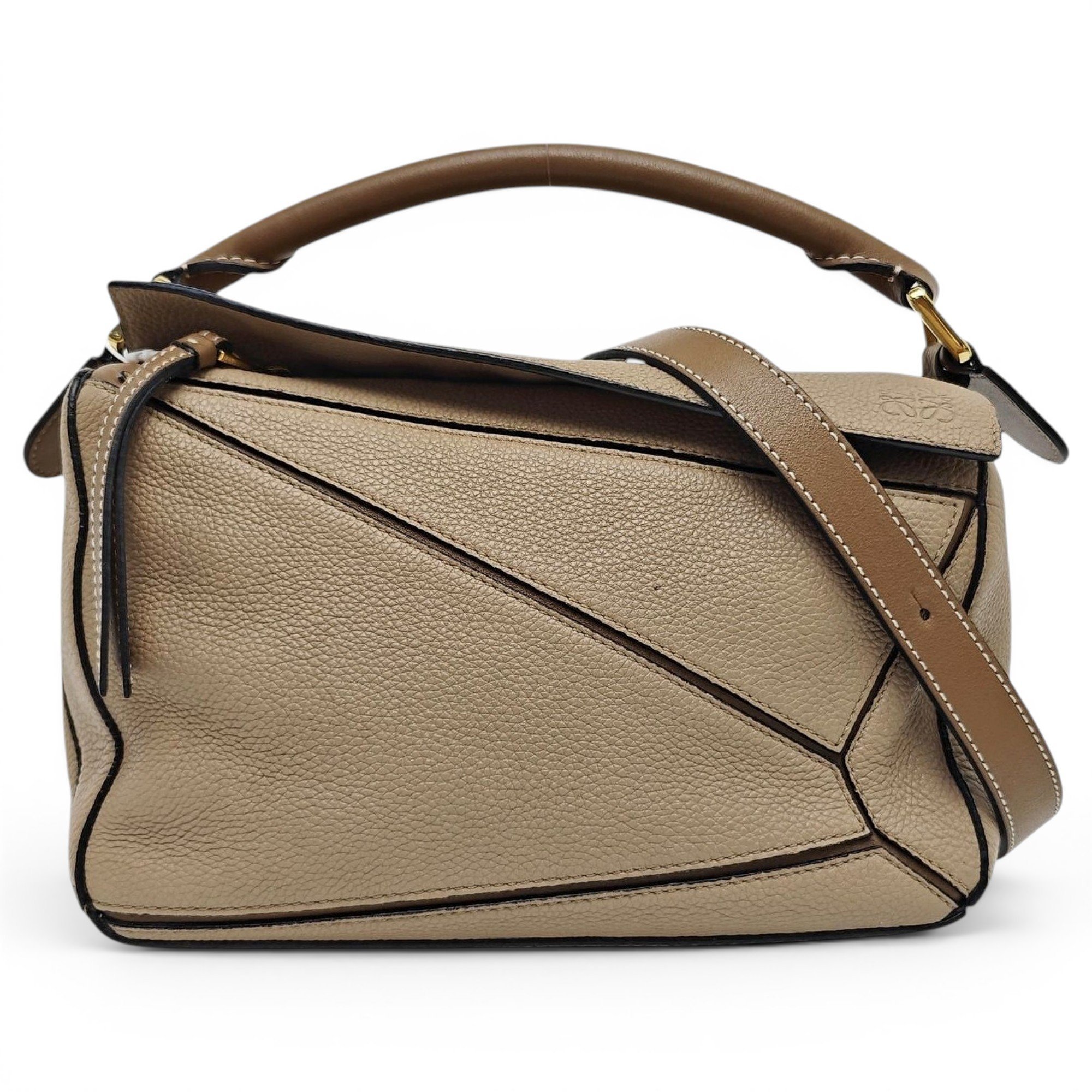 Puzzle leather crossbody bag