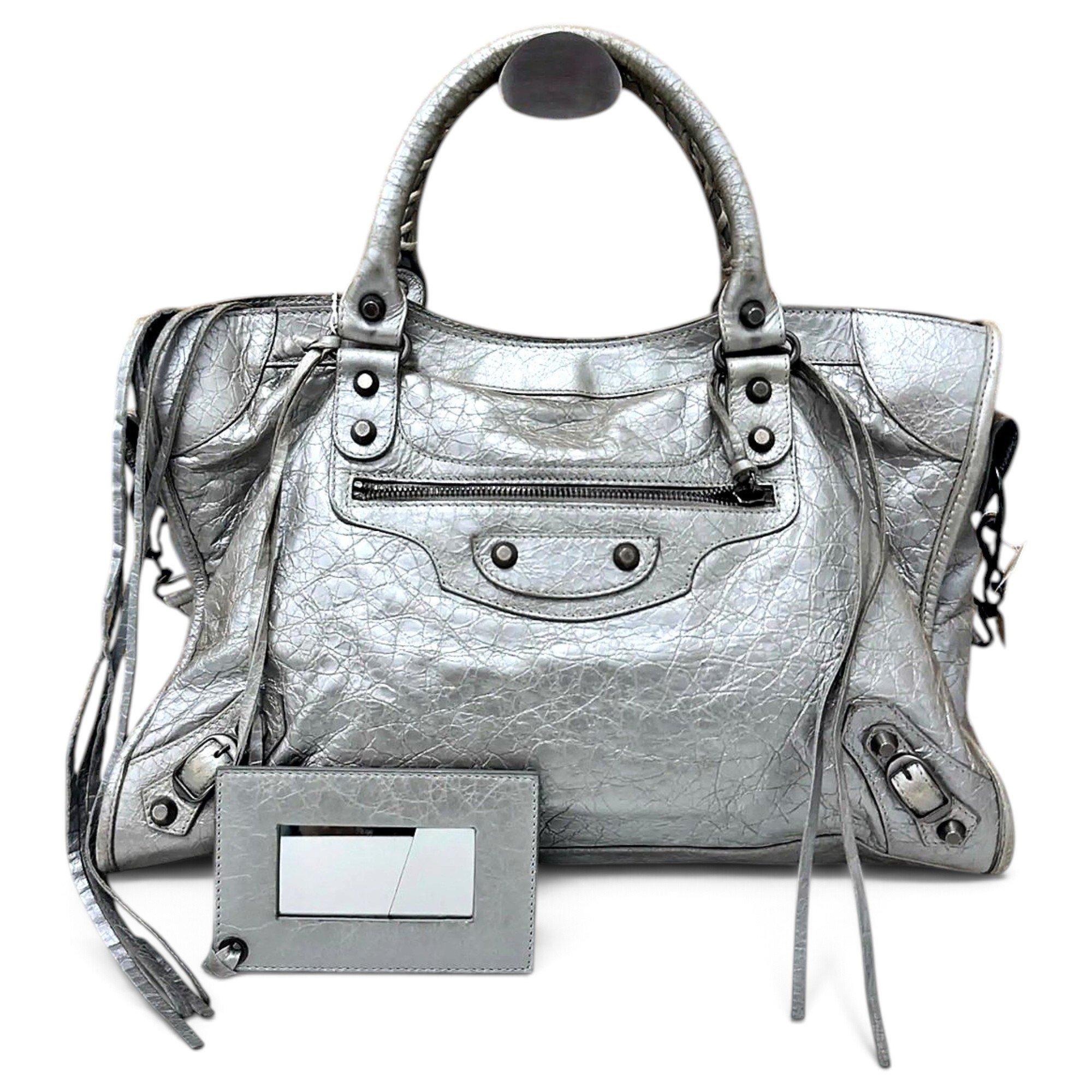 City leather handbag