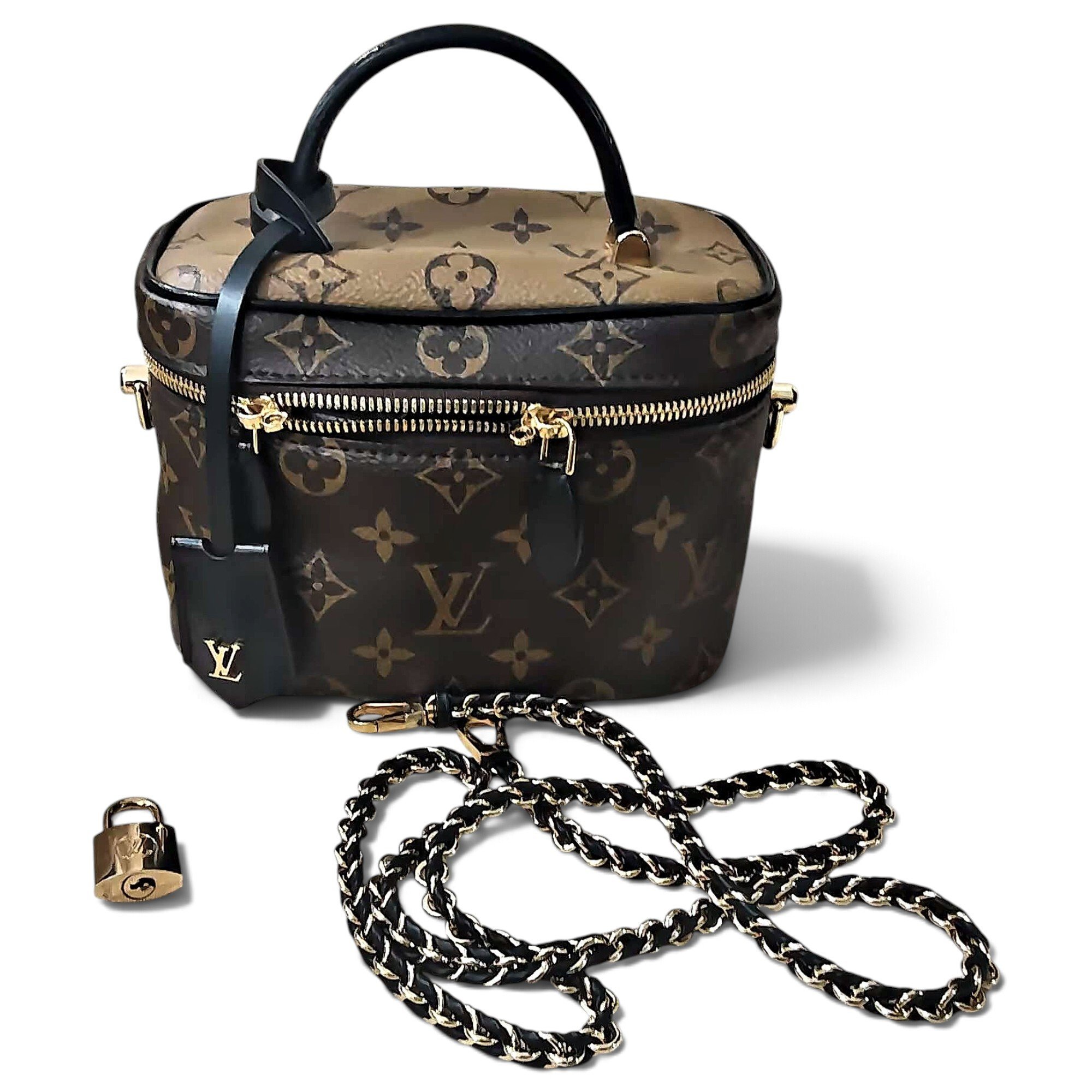 Vanity leather handbag