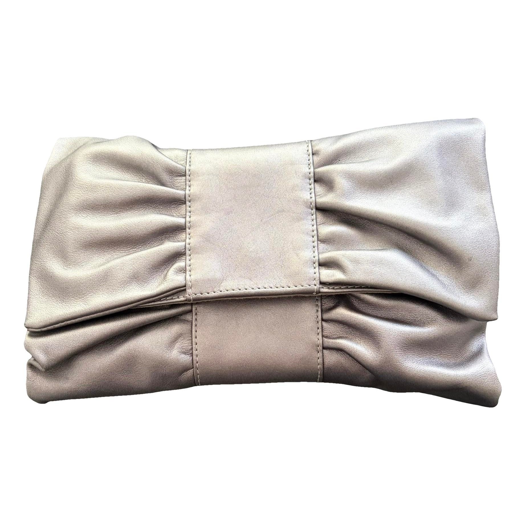 Leather clutch bag