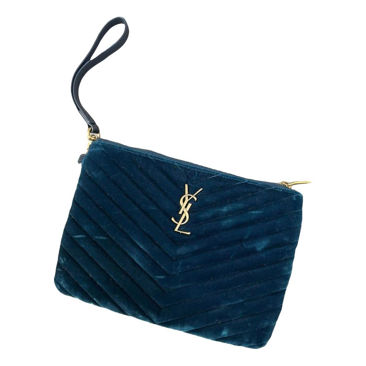 Saint Laurent New Jolie velvet clutch bag