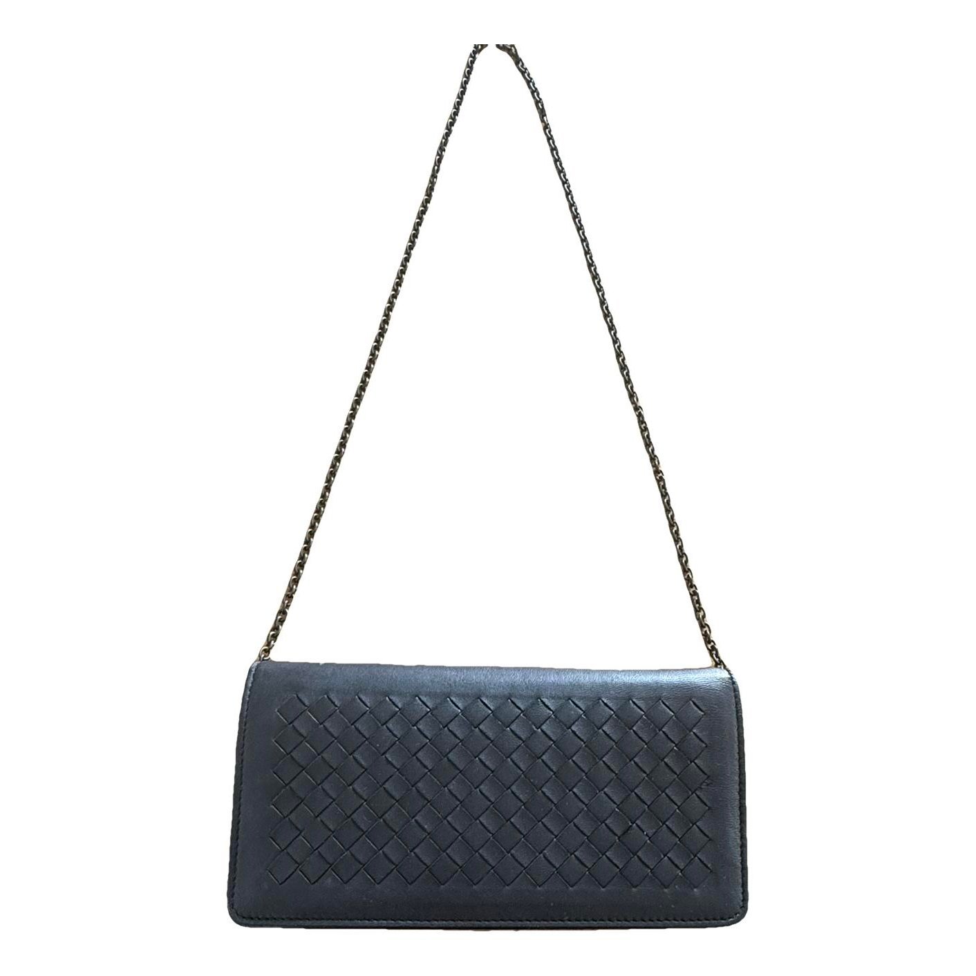 Leather clutch bag