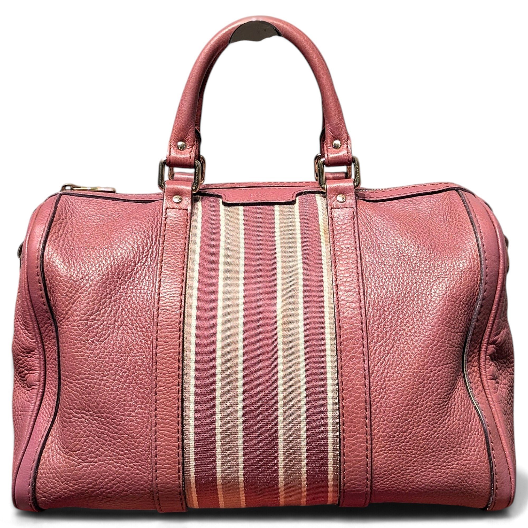 Boston leather bowling bag