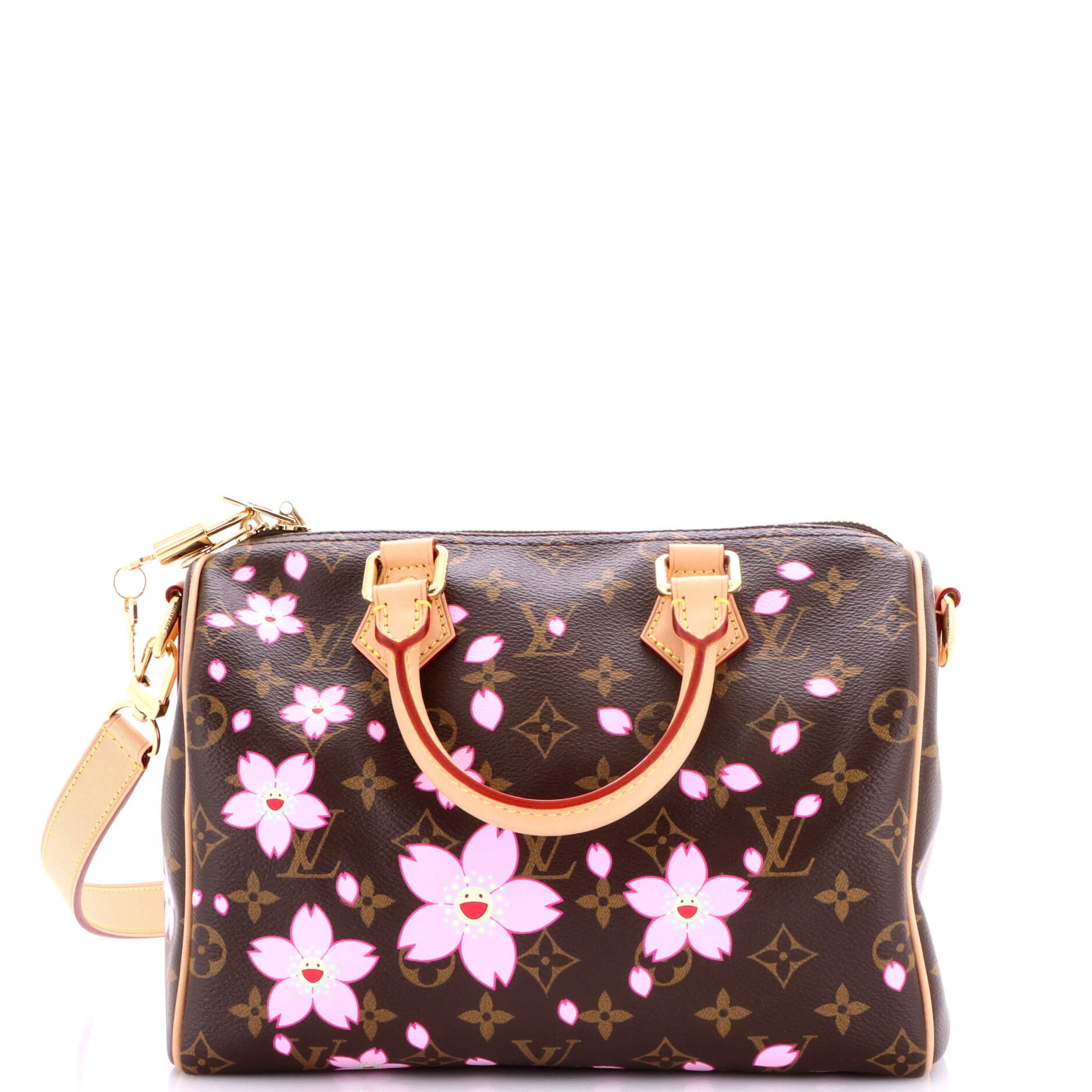 x Takashi Murakami Speedy Handbag Limited Edition Cherry Blossom Monogram 25