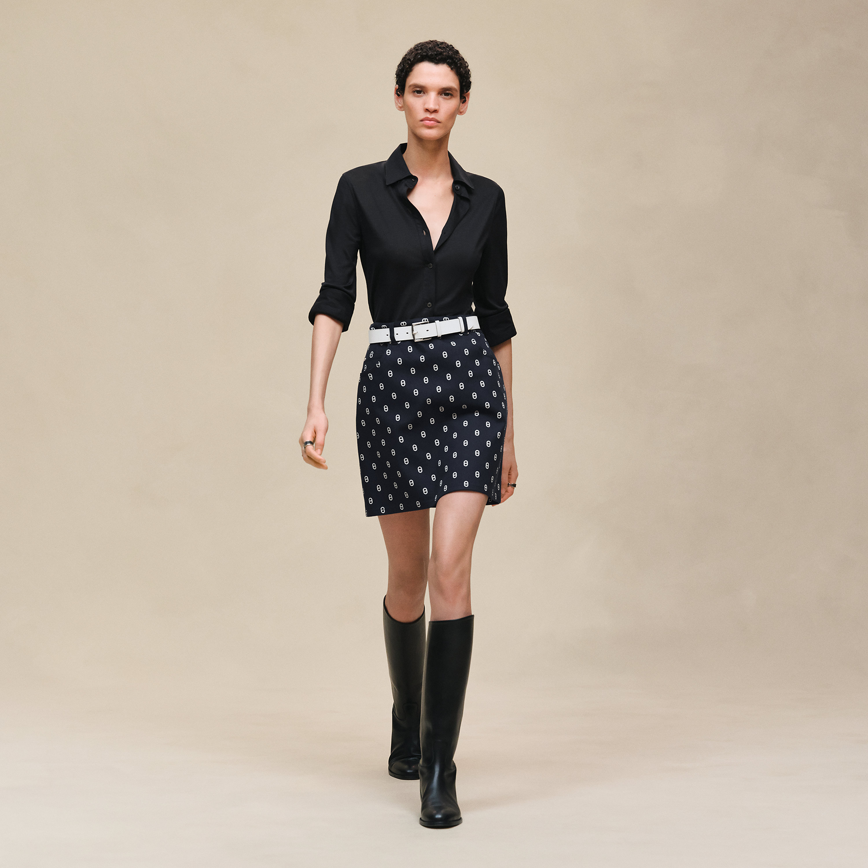 "Chaine d'Ancre" denim miniskirt