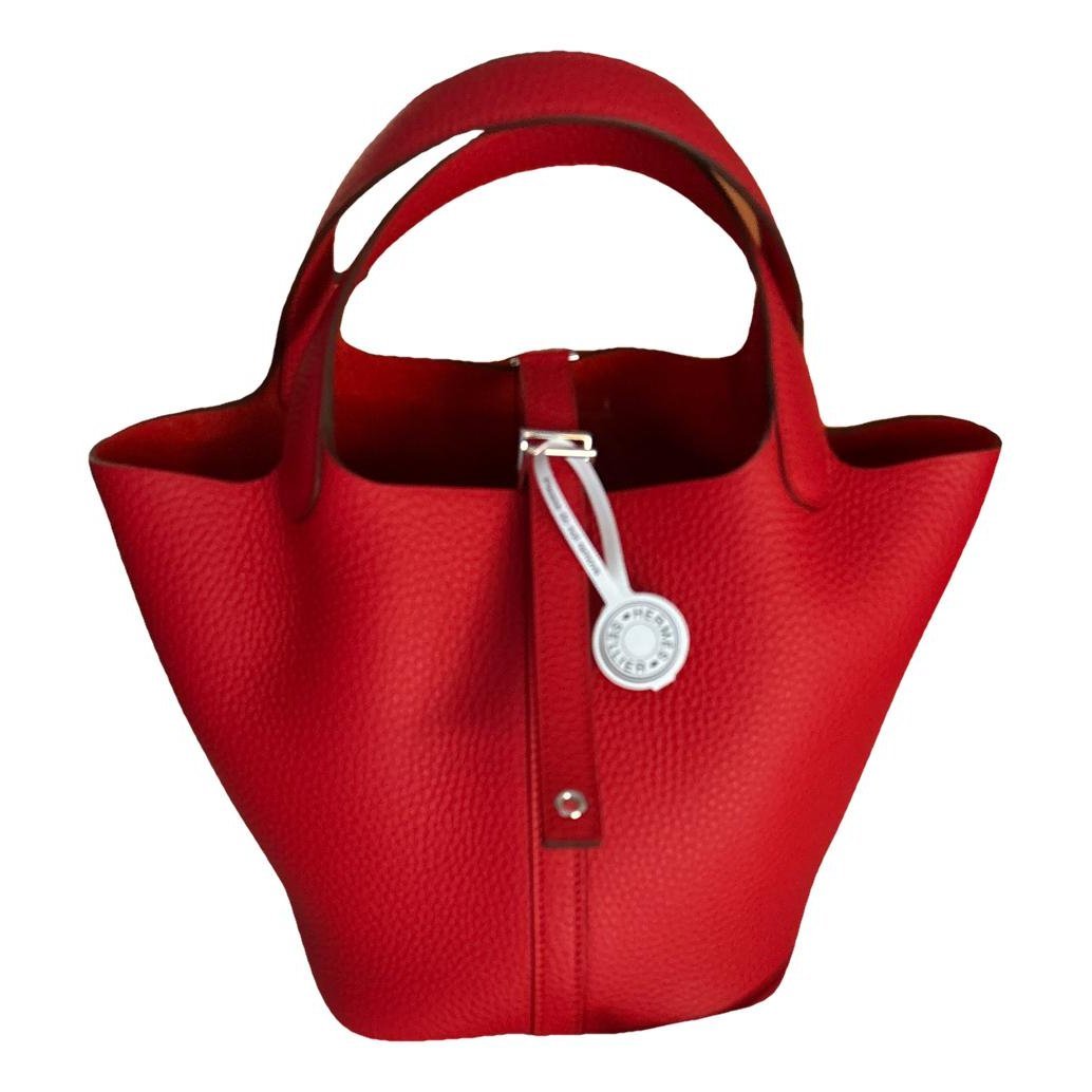 Picotin leather tote