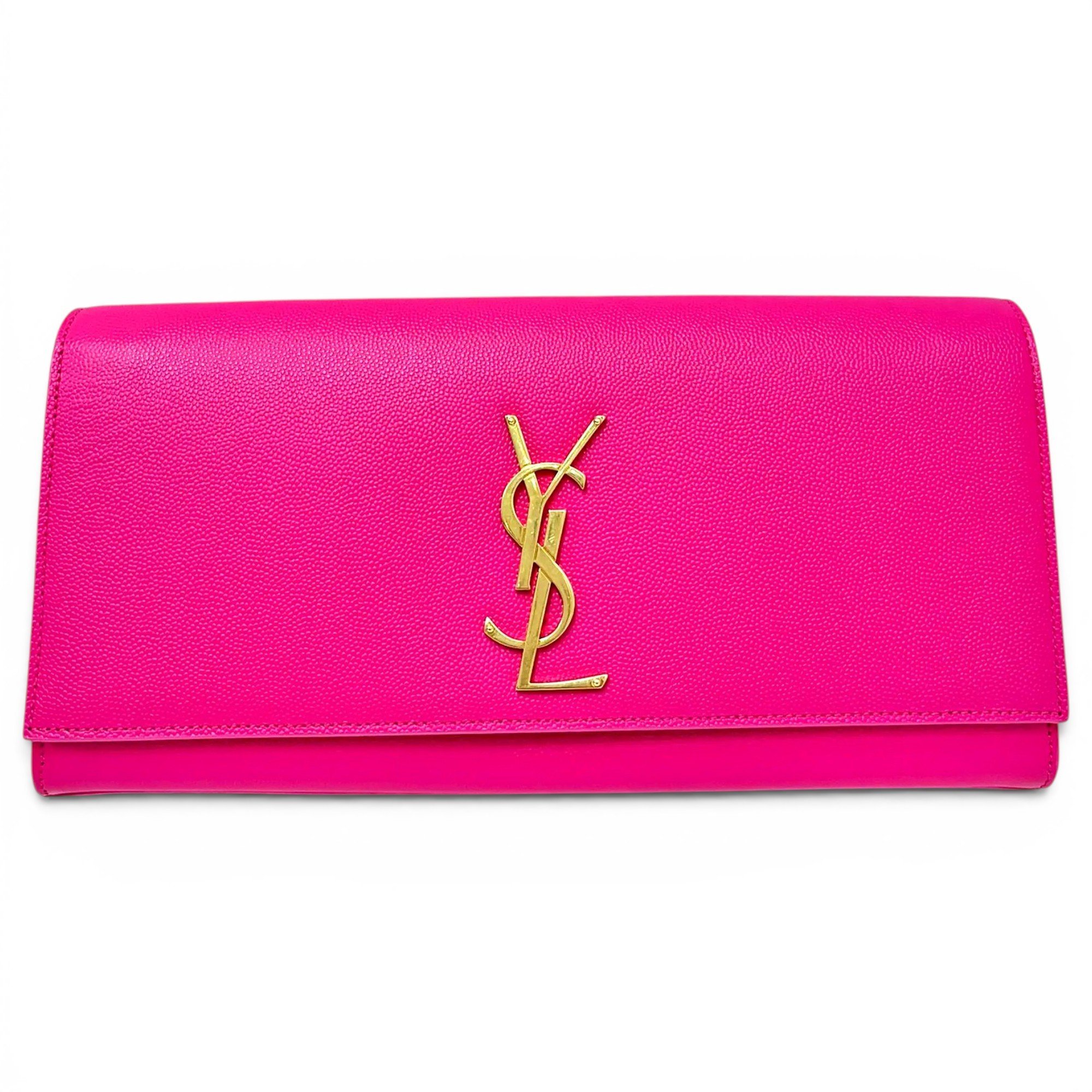 Leather clutch bag