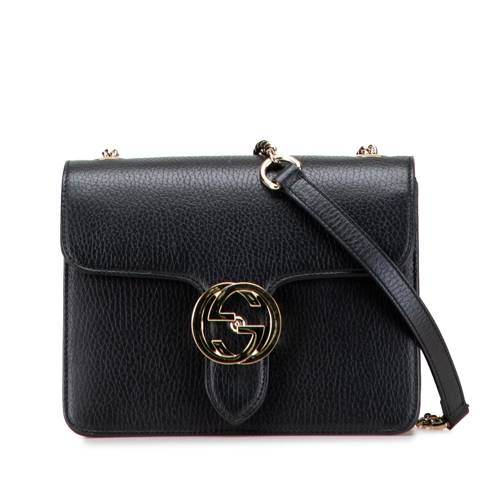 Interlocking pony-style calfskin crossbody bag