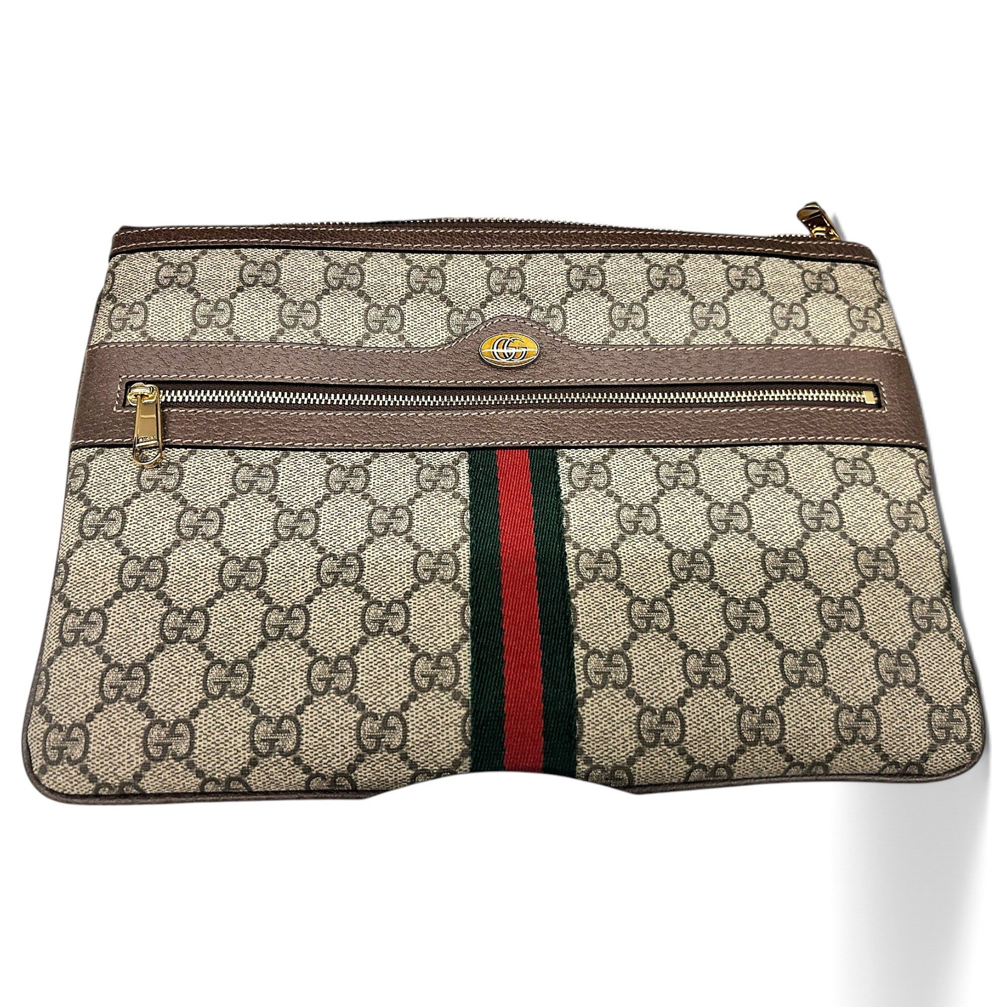 Ophidia leather clutch bag