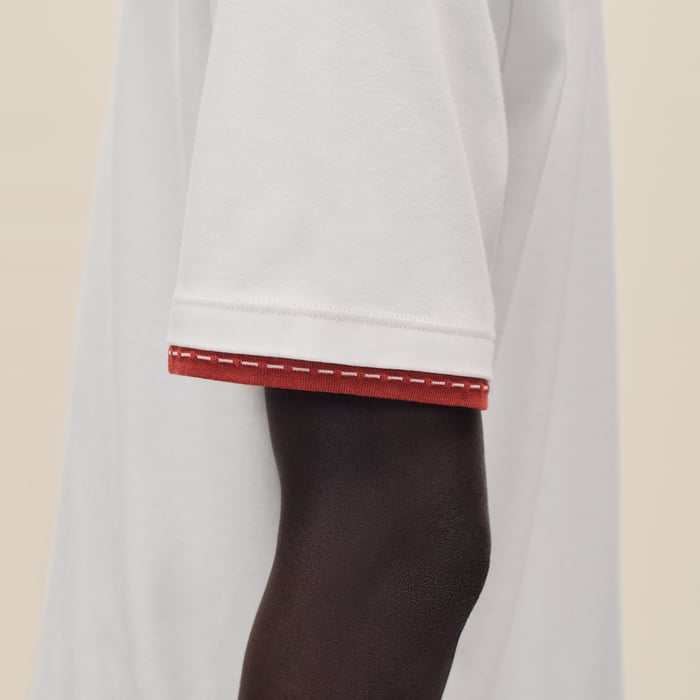 Blanc T-shirt With "Sellier" Detail