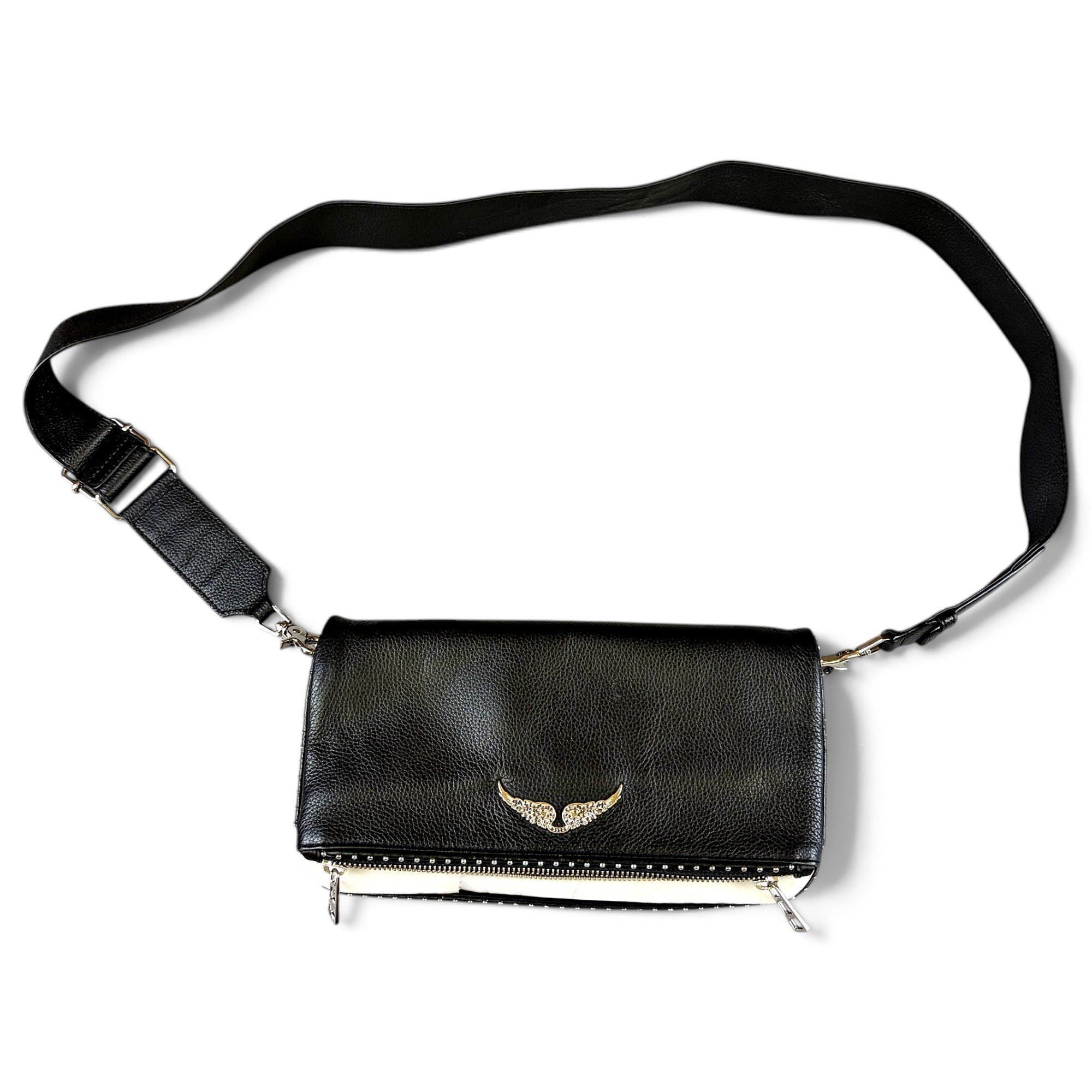 Rock leather crossbody bag