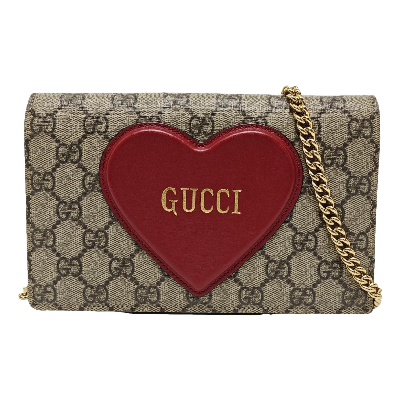 GG Marmont Chain Wallet Strass cloth crossbody bag