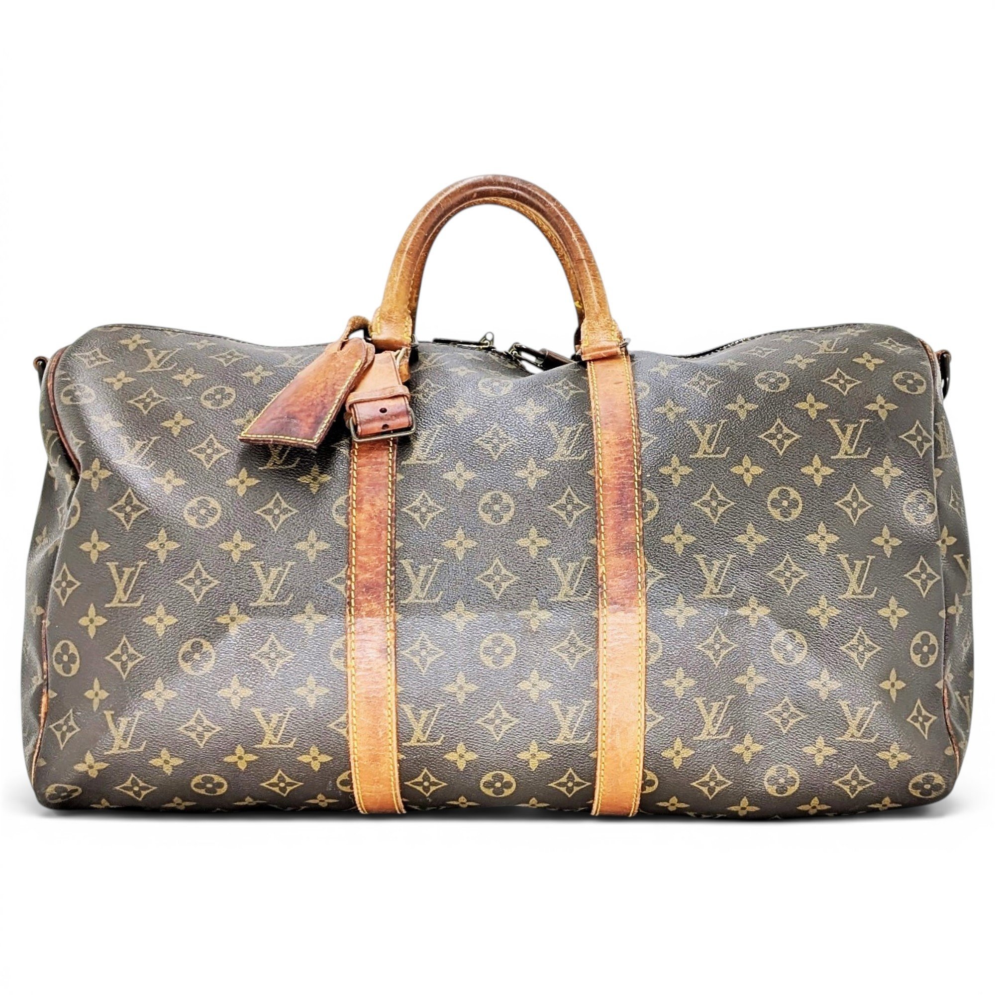 Keepall leather travel bag