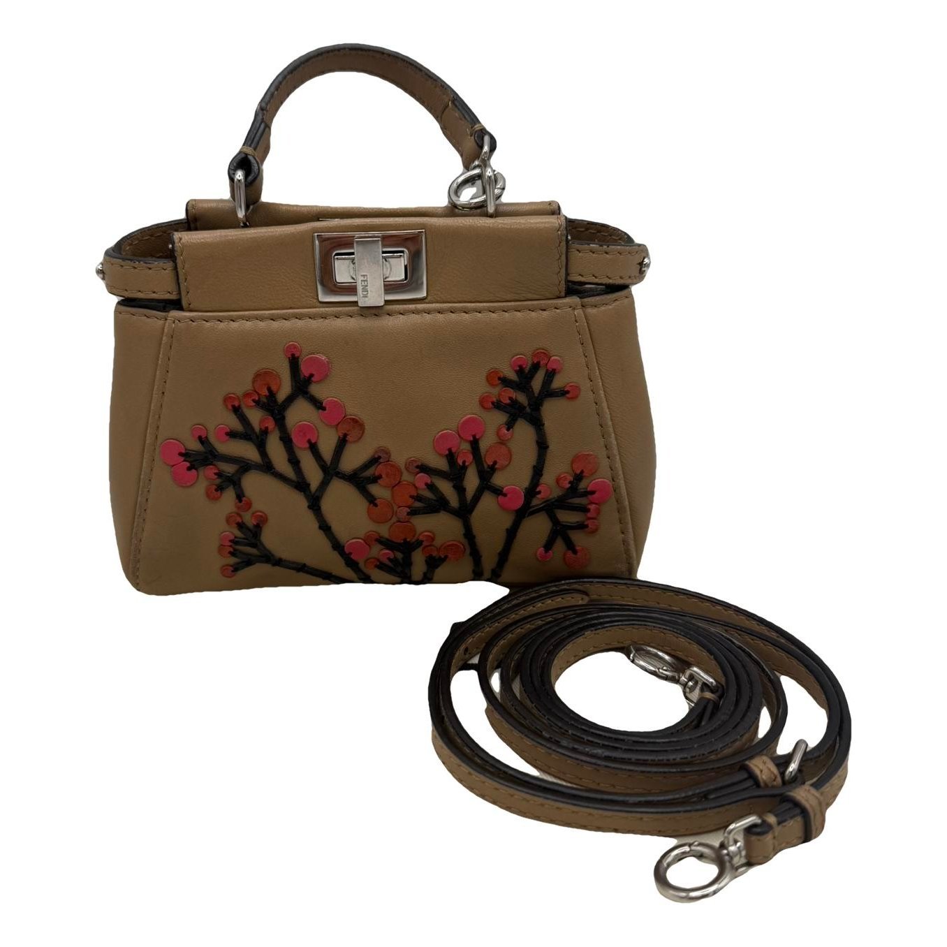Peekaboo mini pocket leather handbag