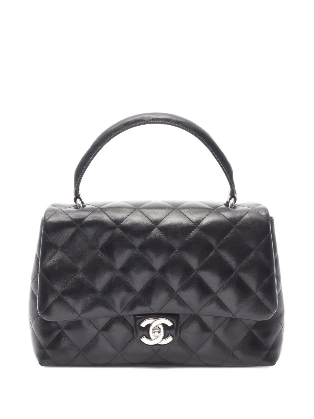 2008-2009 Quilted Lambskin Top Handle Flap satchel