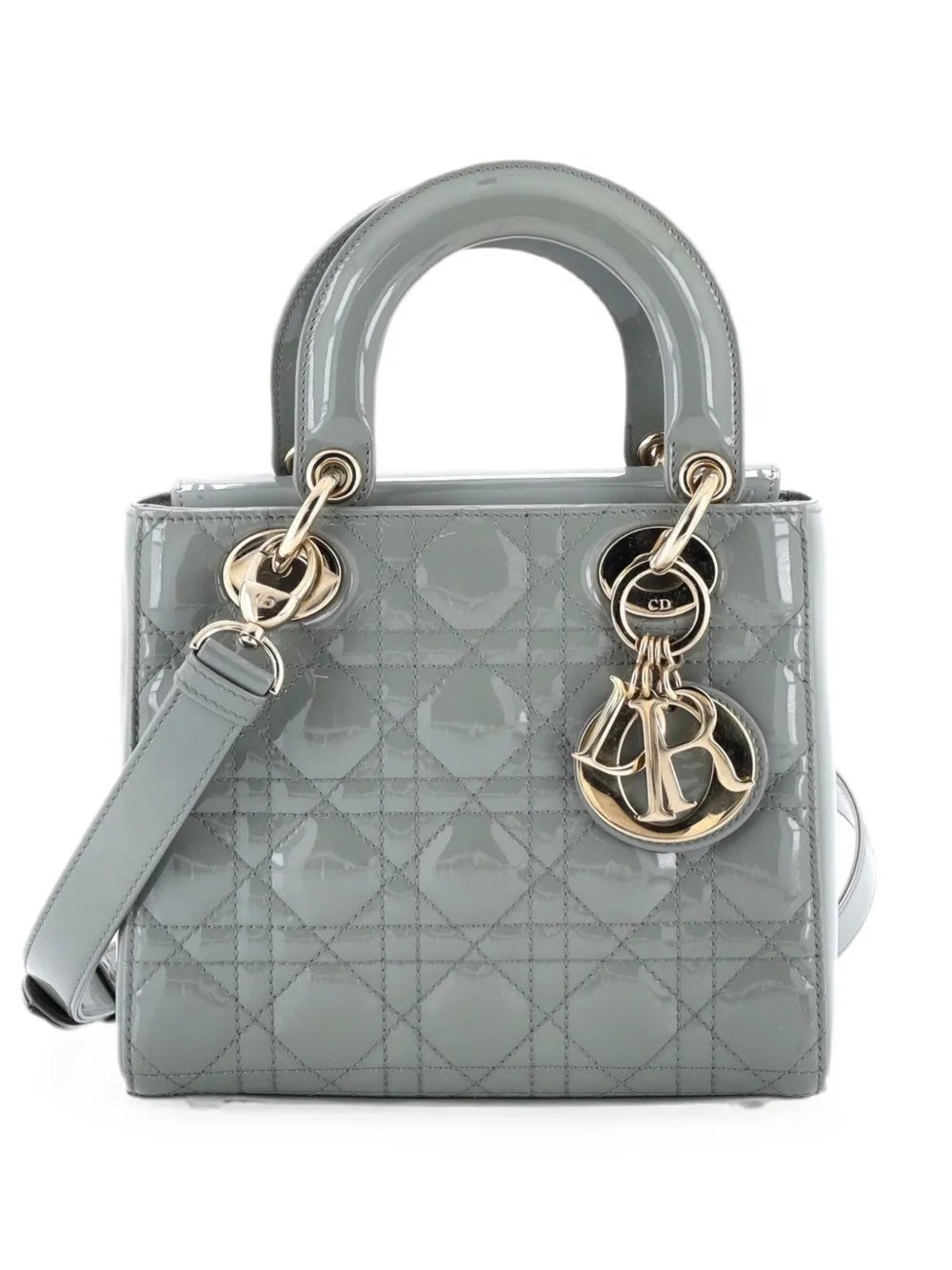 Lady Dior Bag Cannage Quilt Patent Small satchel
