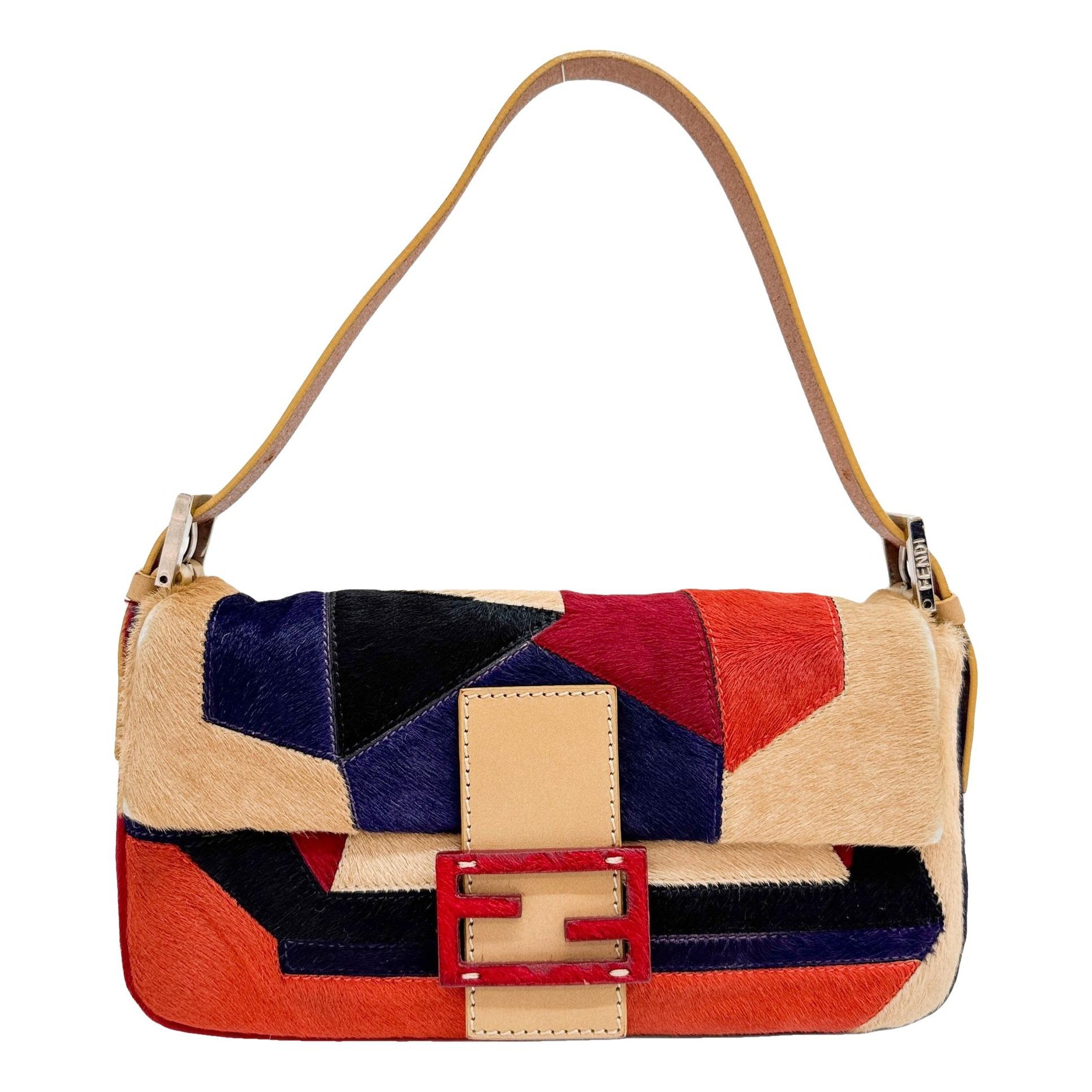 Baguette pony-style calfskin handbag