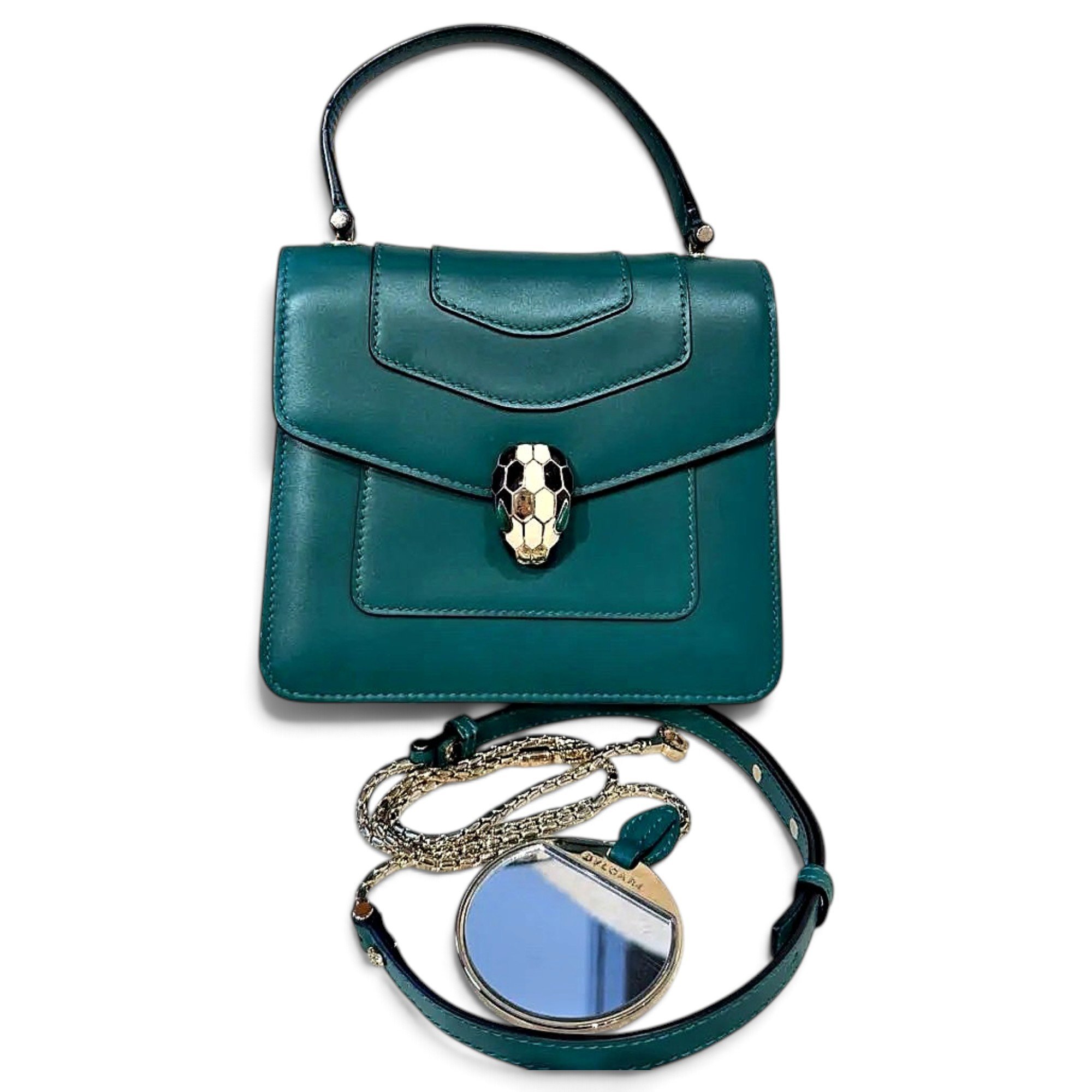 Serpenti leather handbag
