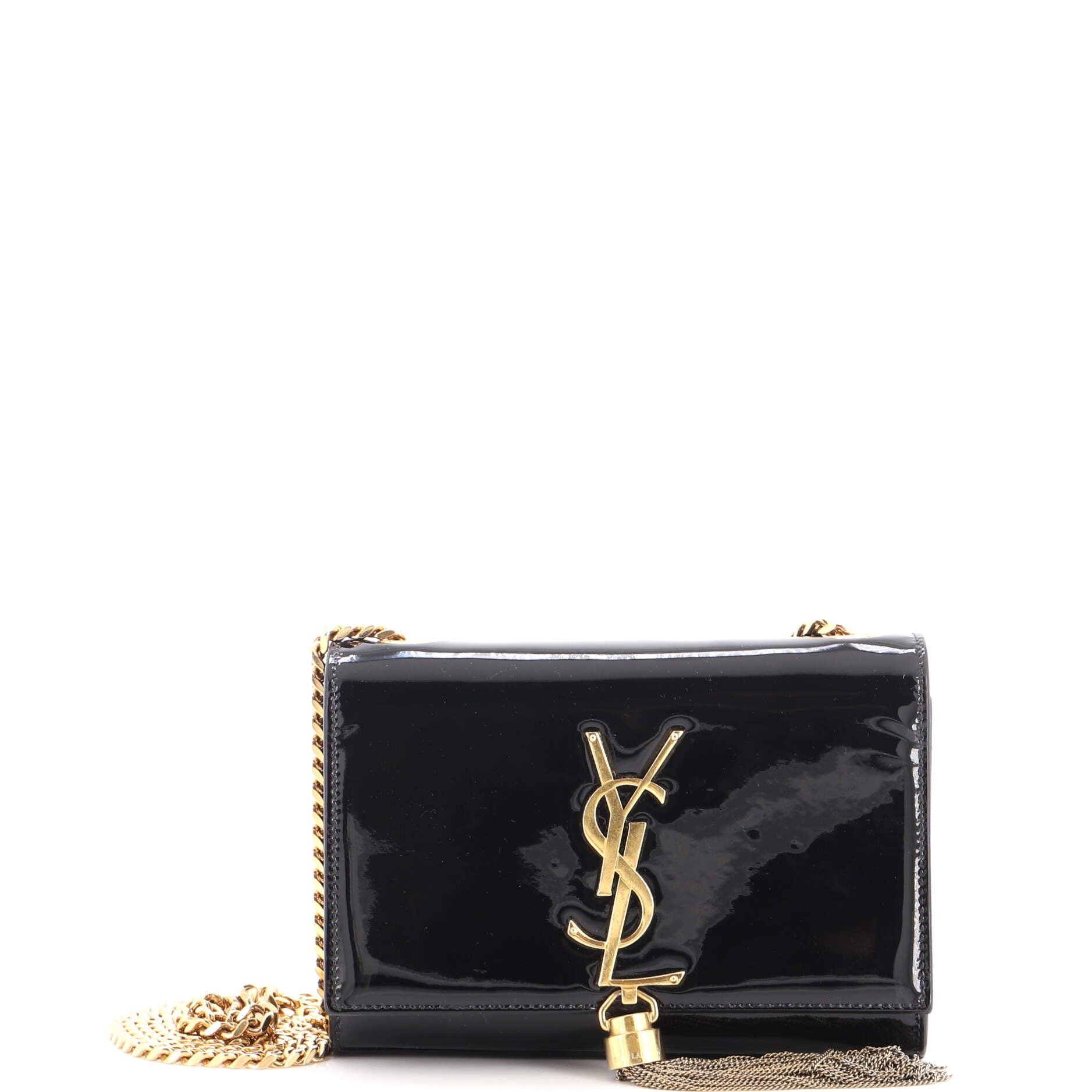 Classic Monogram Tassel Crossbody Bag Patent Small