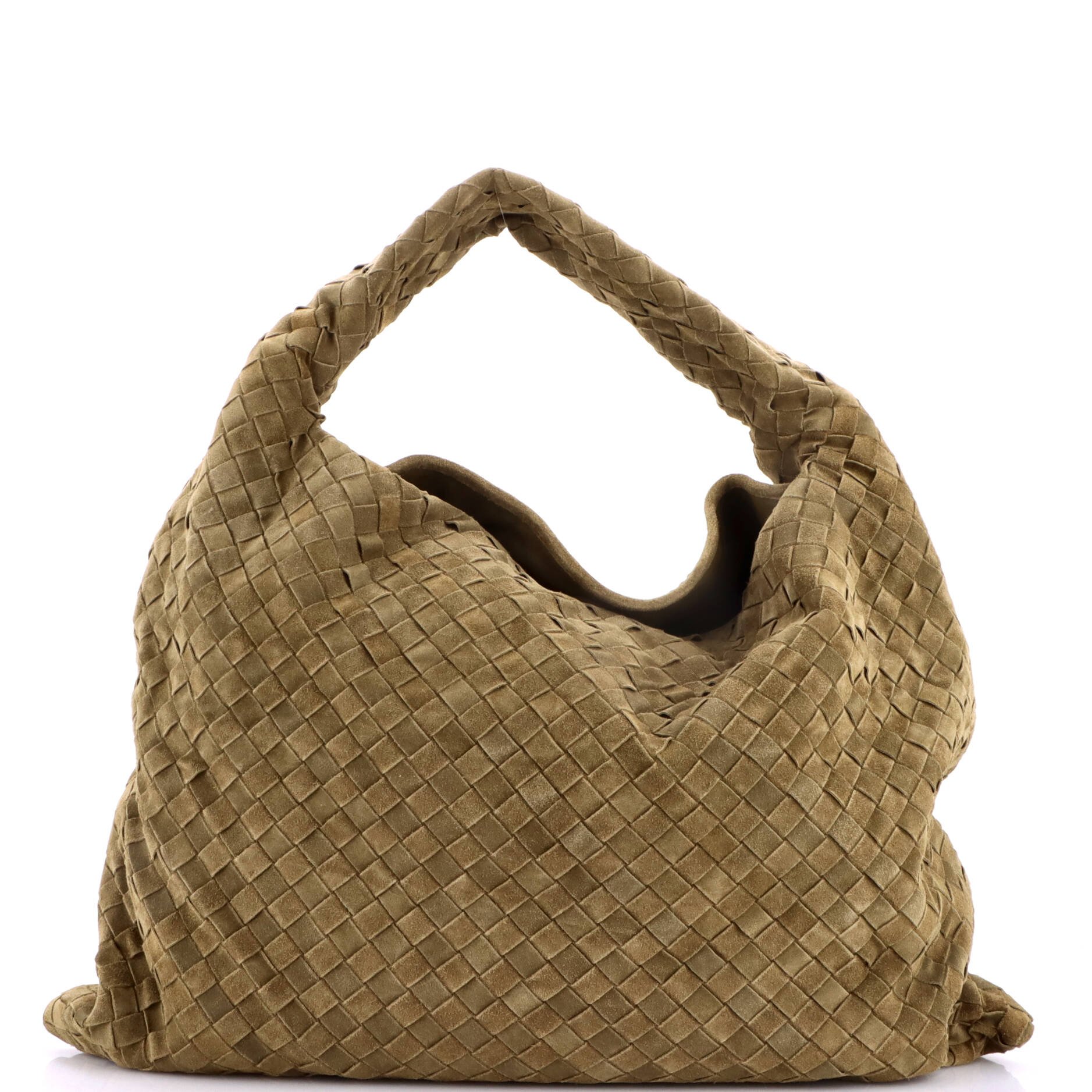Hop Hobo Intrecciato Suede Large